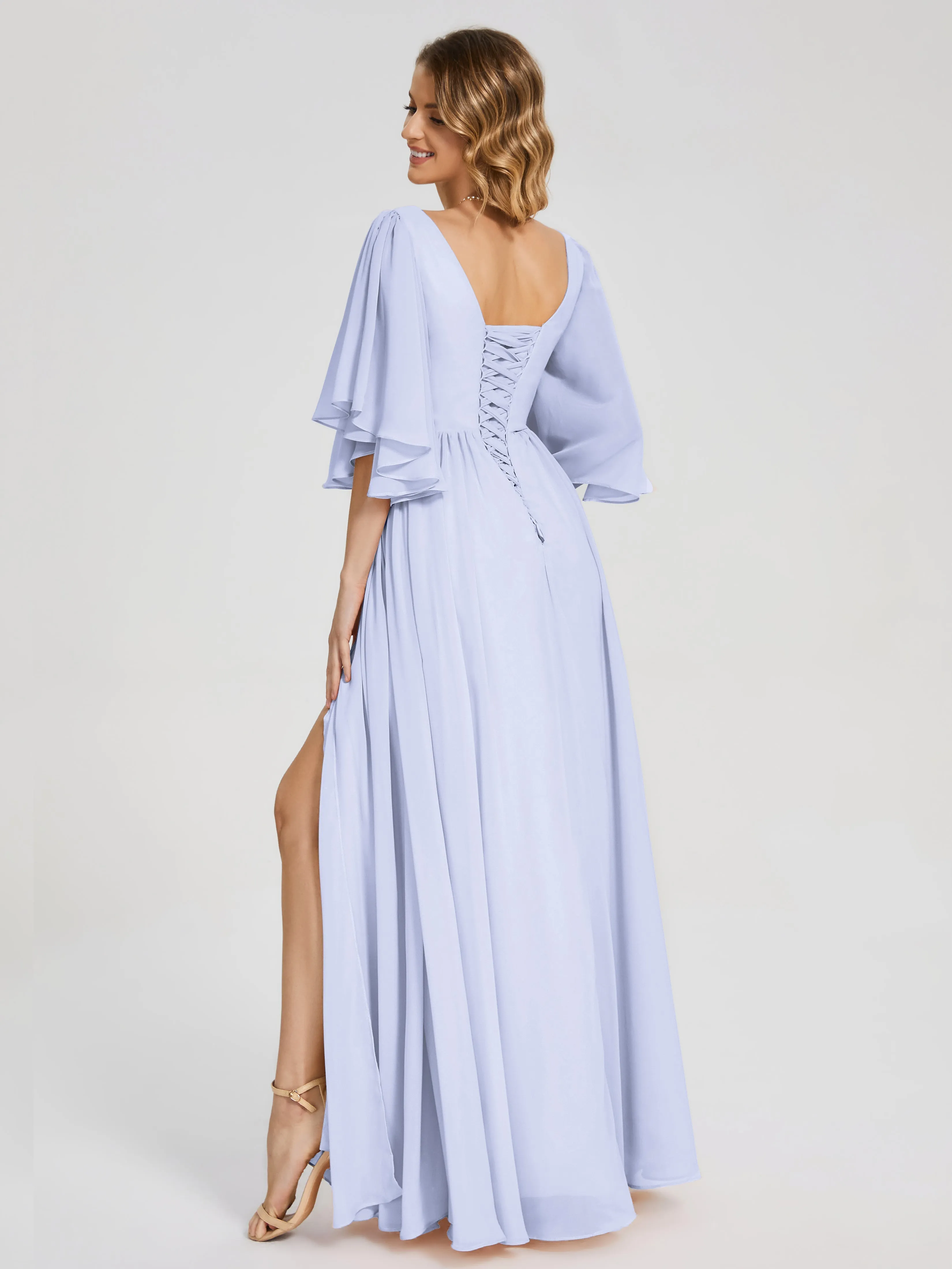 Giselle Pretty Corset Back Chiffon Bridesmaid Dresses