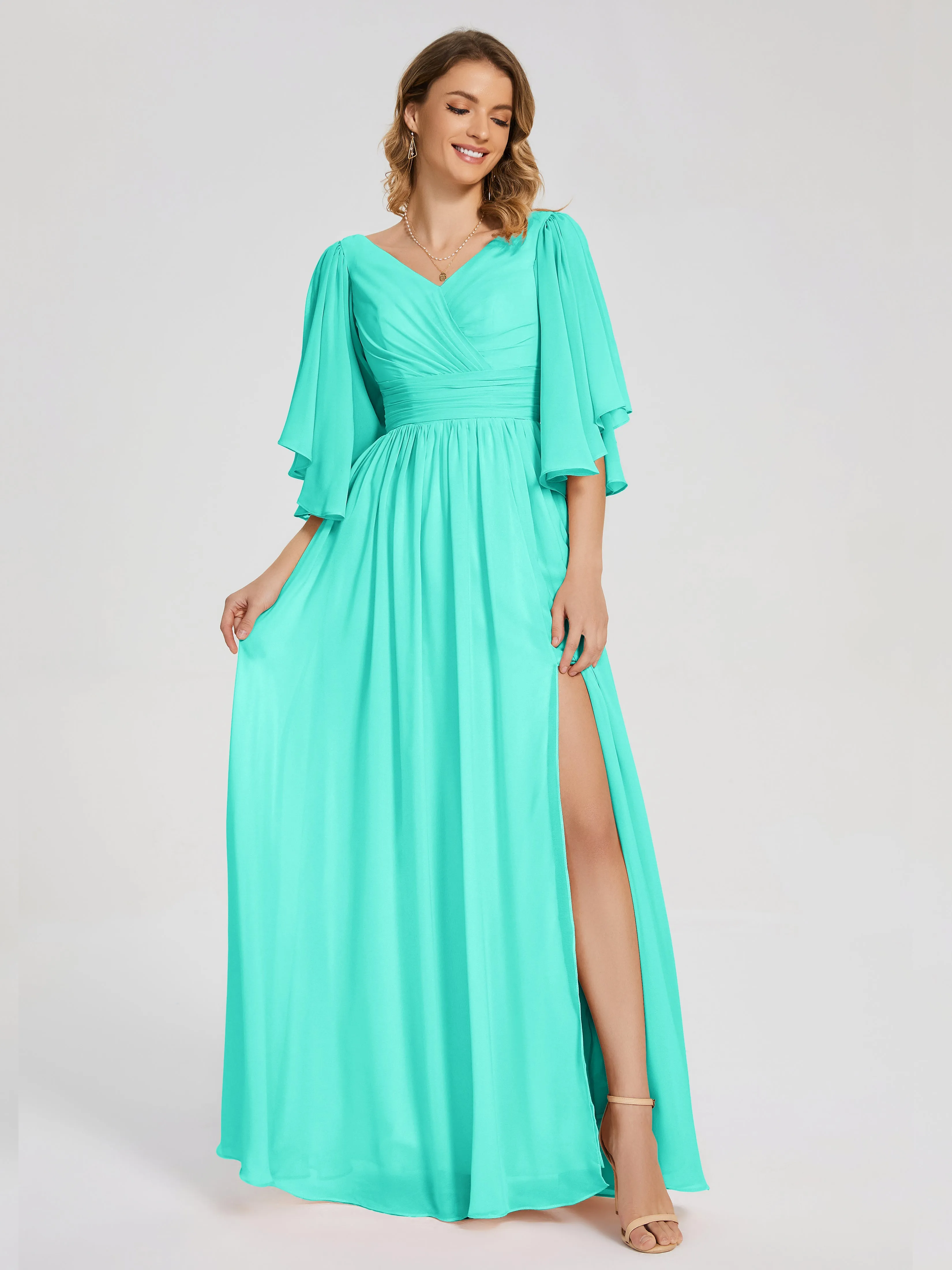 Giselle Pretty Corset Back Chiffon Bridesmaid Dresses