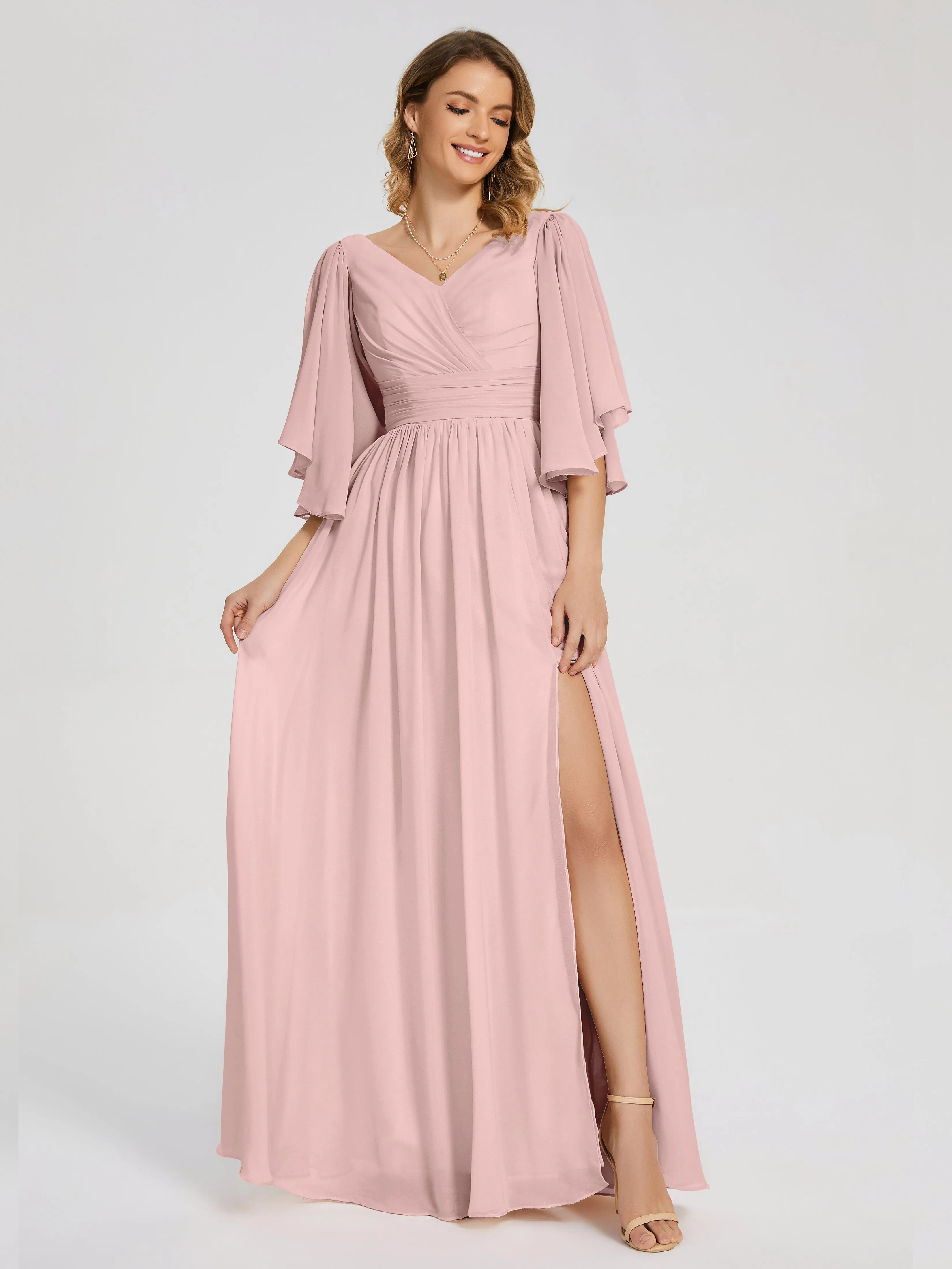 Giselle Pretty Corset Back Chiffon Bridesmaid Dresses