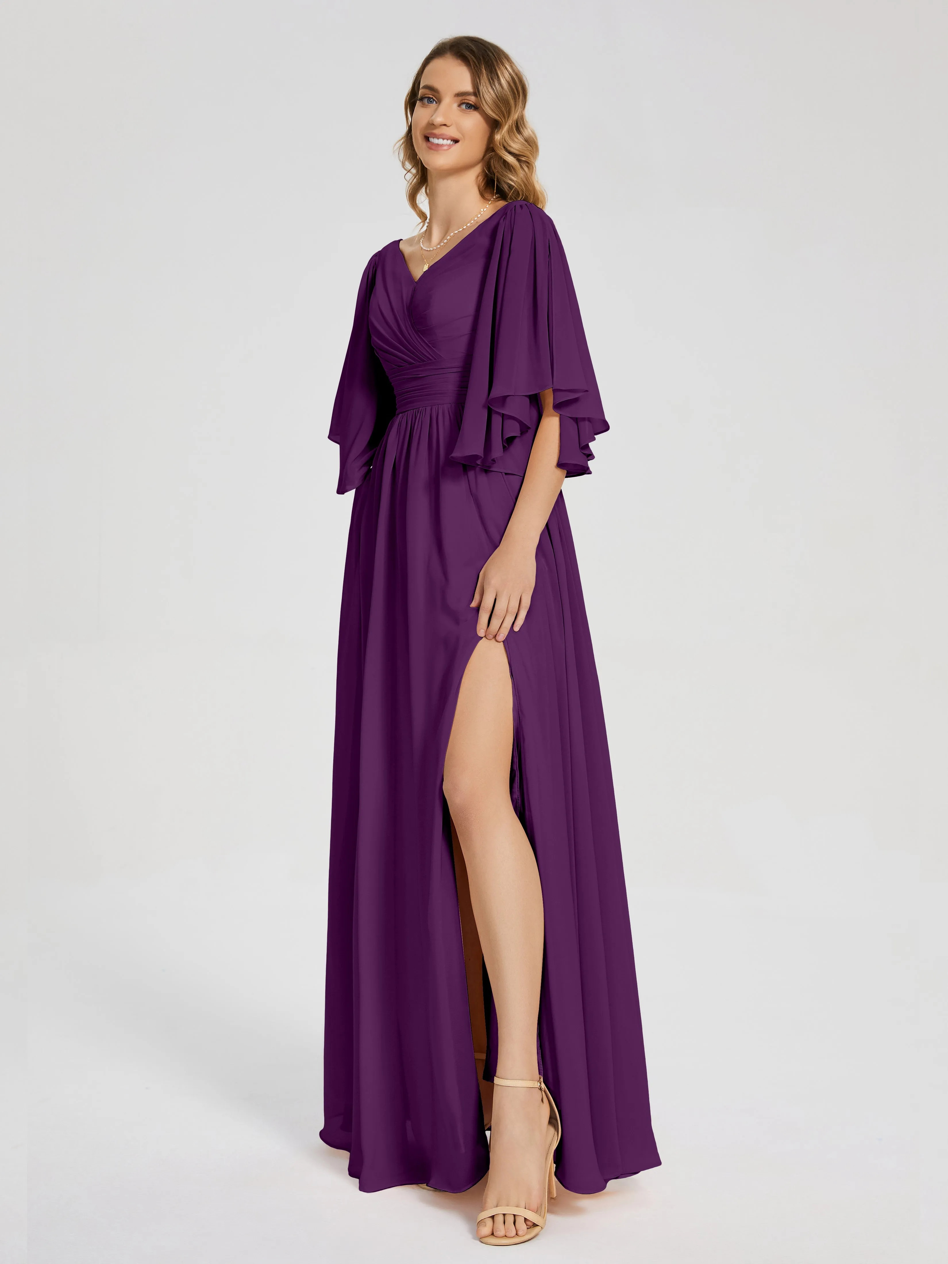 Giselle Pretty Corset Back Chiffon Bridesmaid Dresses