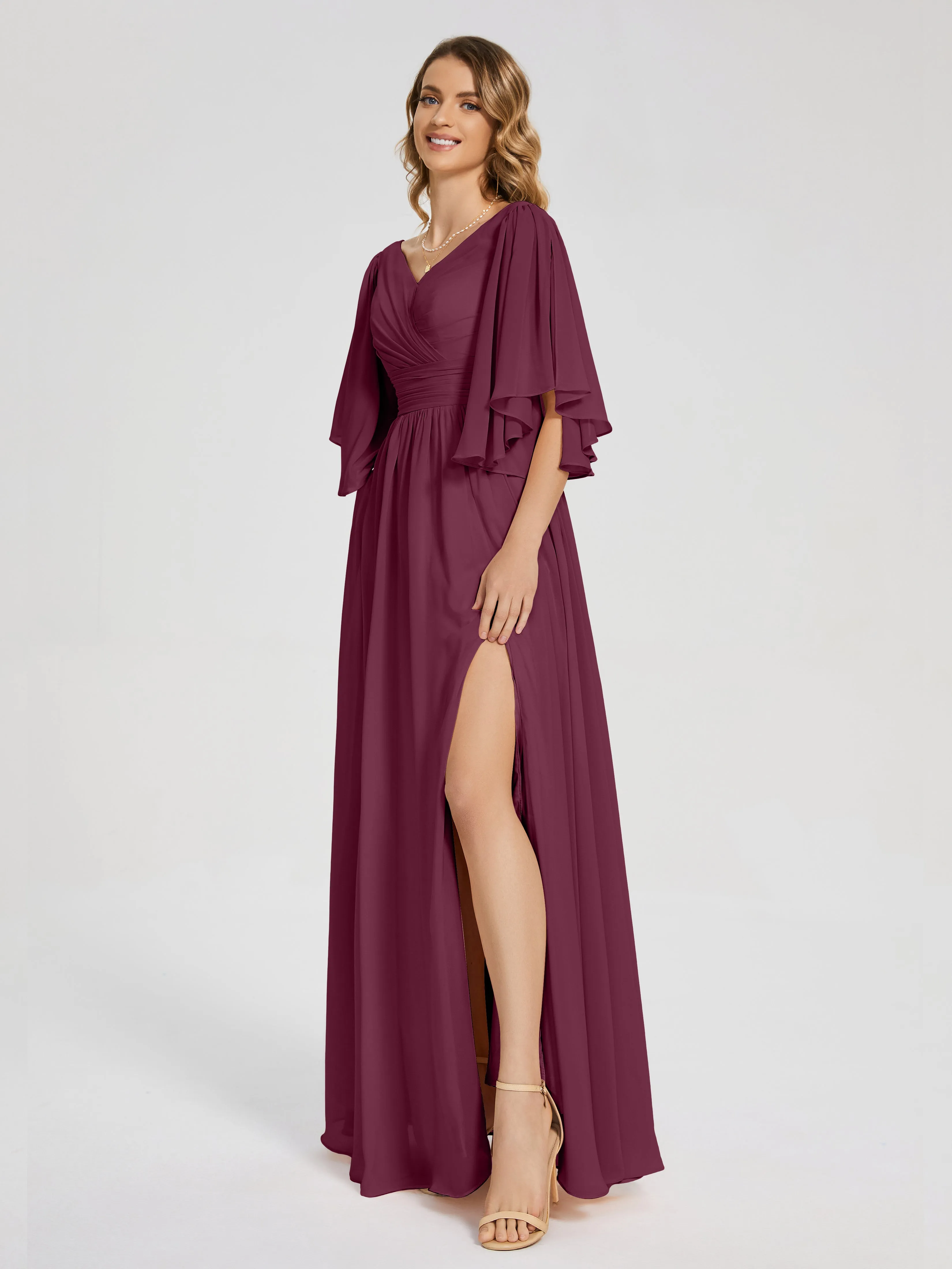 Giselle Pretty Corset Back Chiffon Bridesmaid Dresses