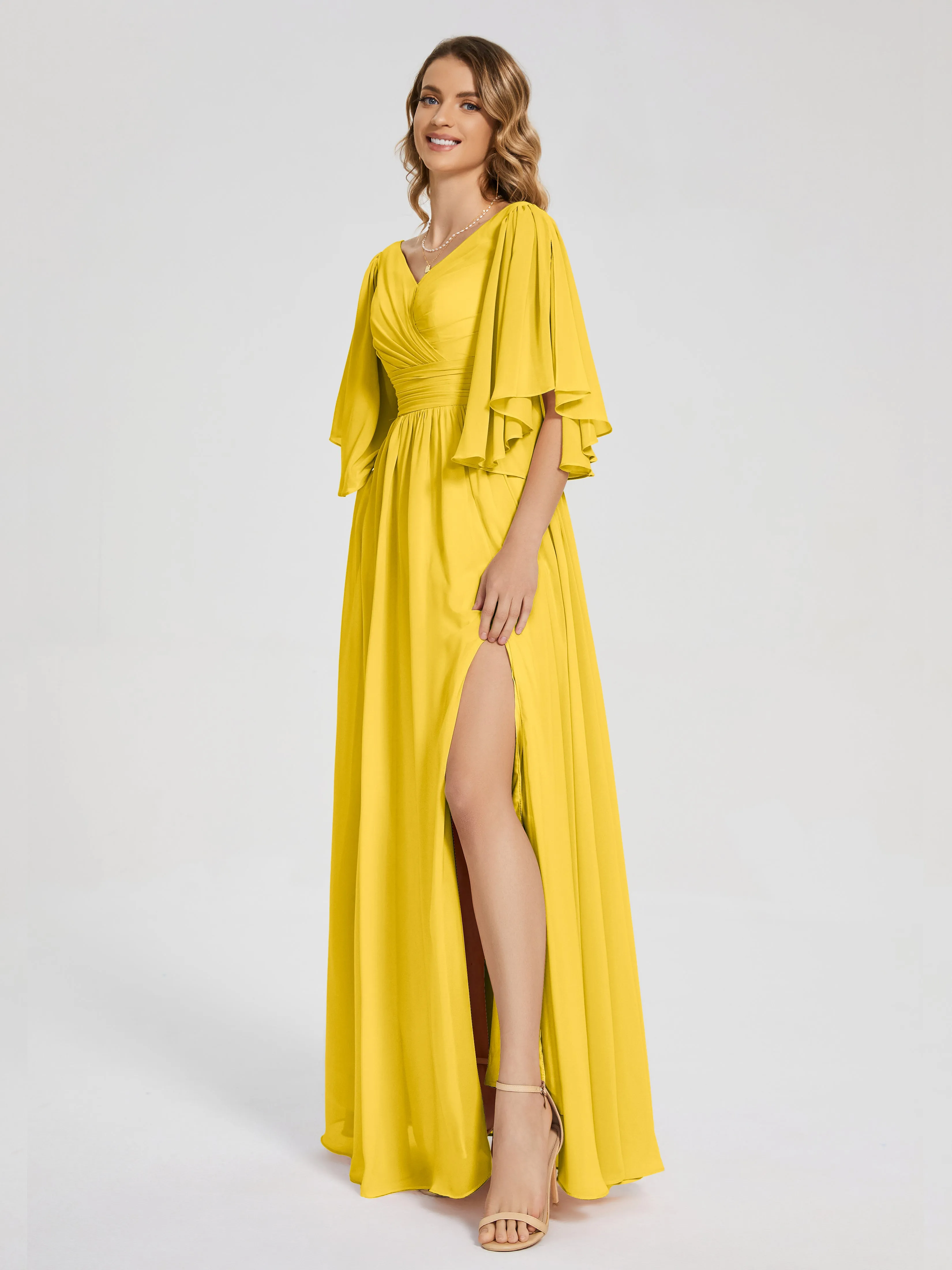 Giselle Pretty Corset Back Chiffon Bridesmaid Dresses