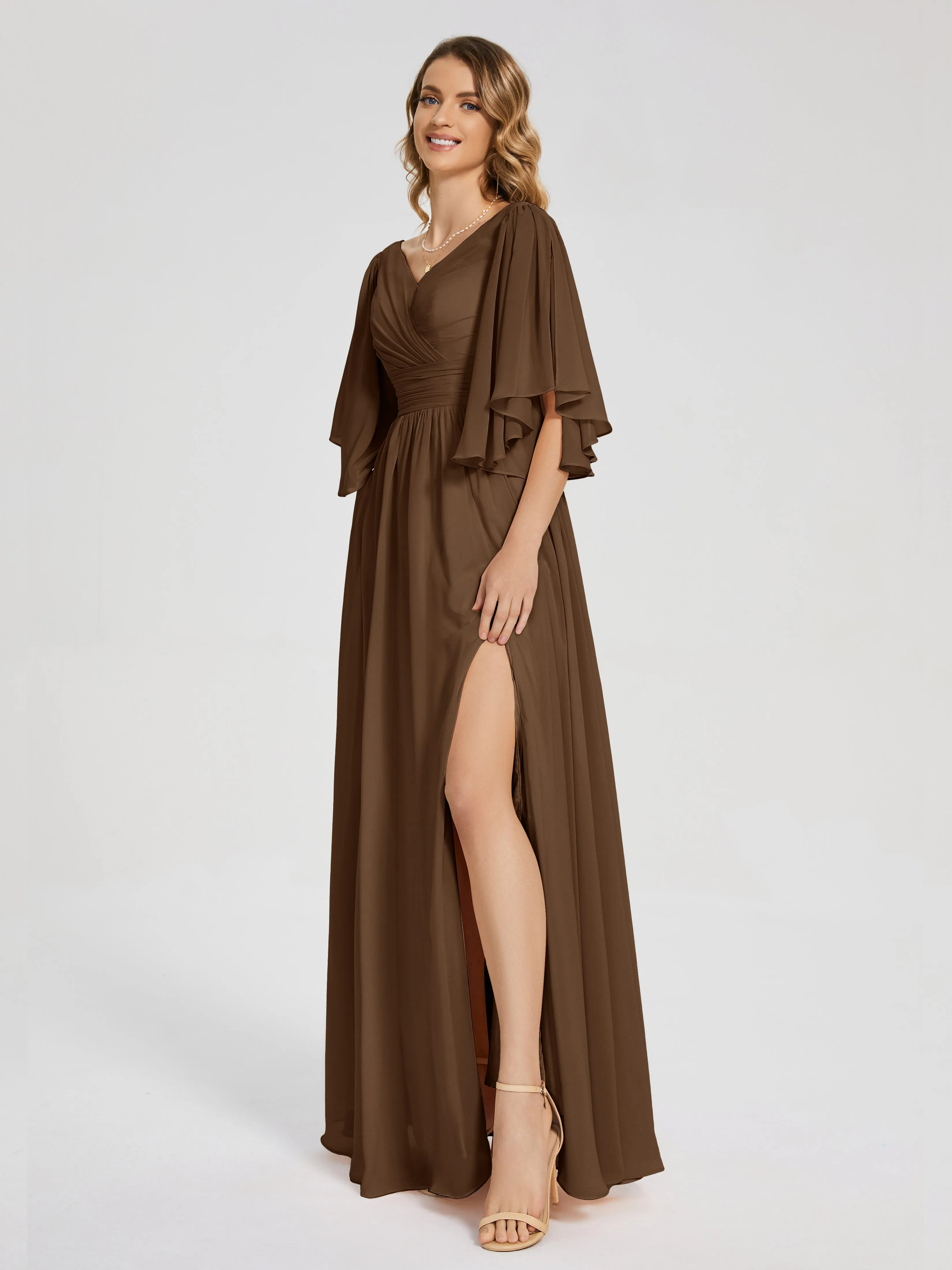 Giselle Pretty Corset Back Chiffon Bridesmaid Dresses