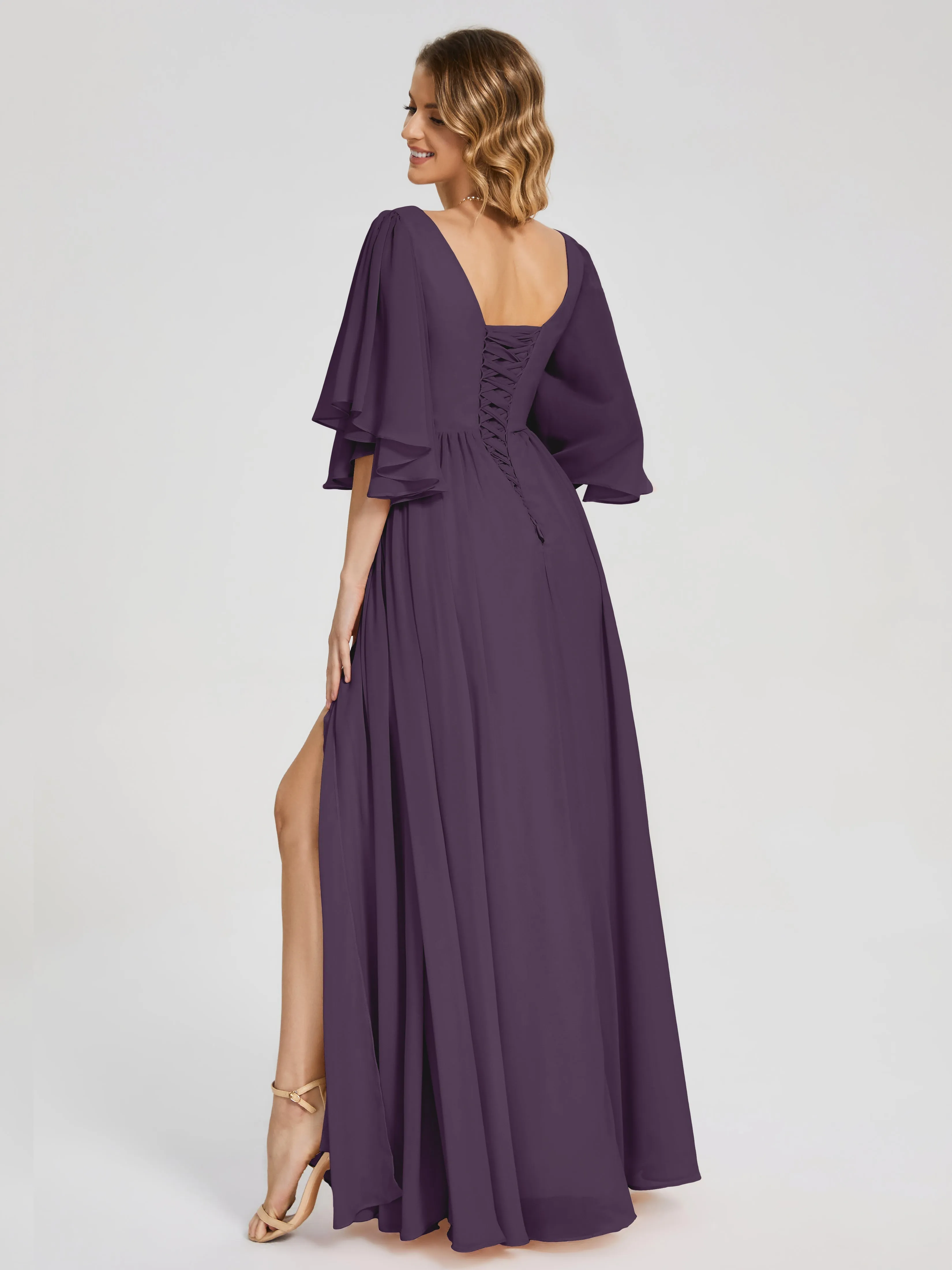Giselle Pretty Corset Back Chiffon Bridesmaid Dresses