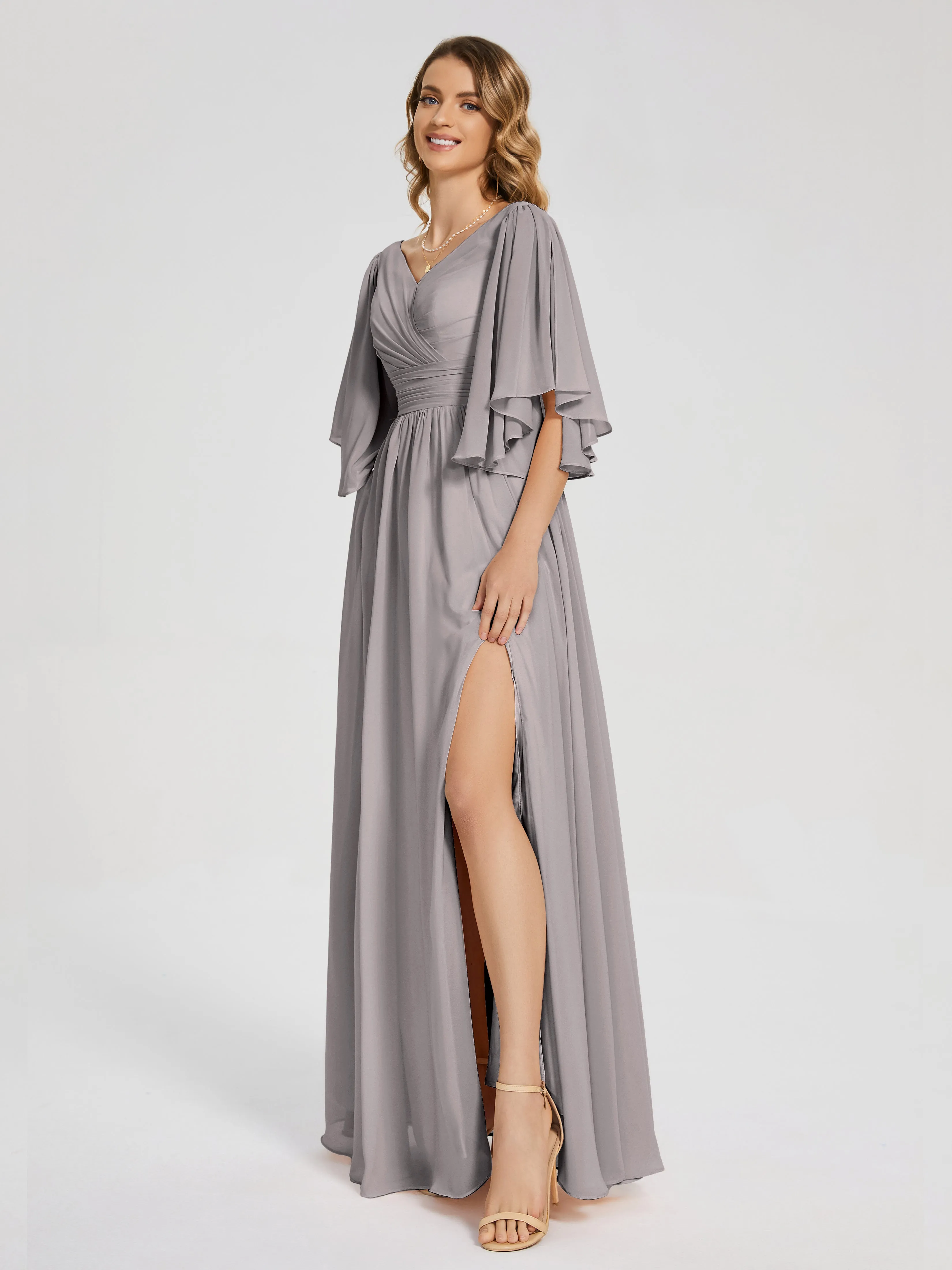 Giselle Pretty Corset Back Chiffon Bridesmaid Dresses