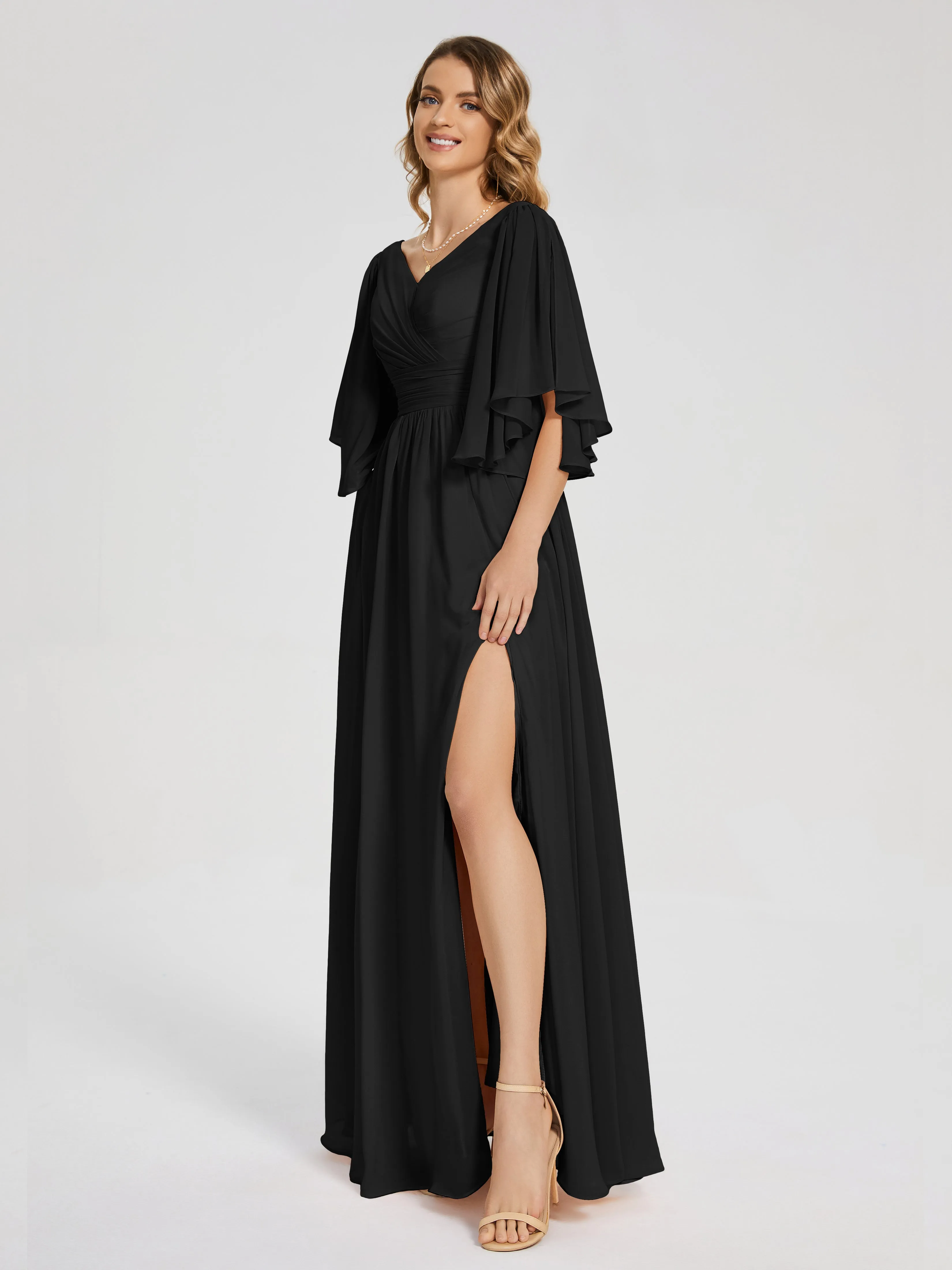 Giselle Pretty Corset Back Chiffon Bridesmaid Dresses