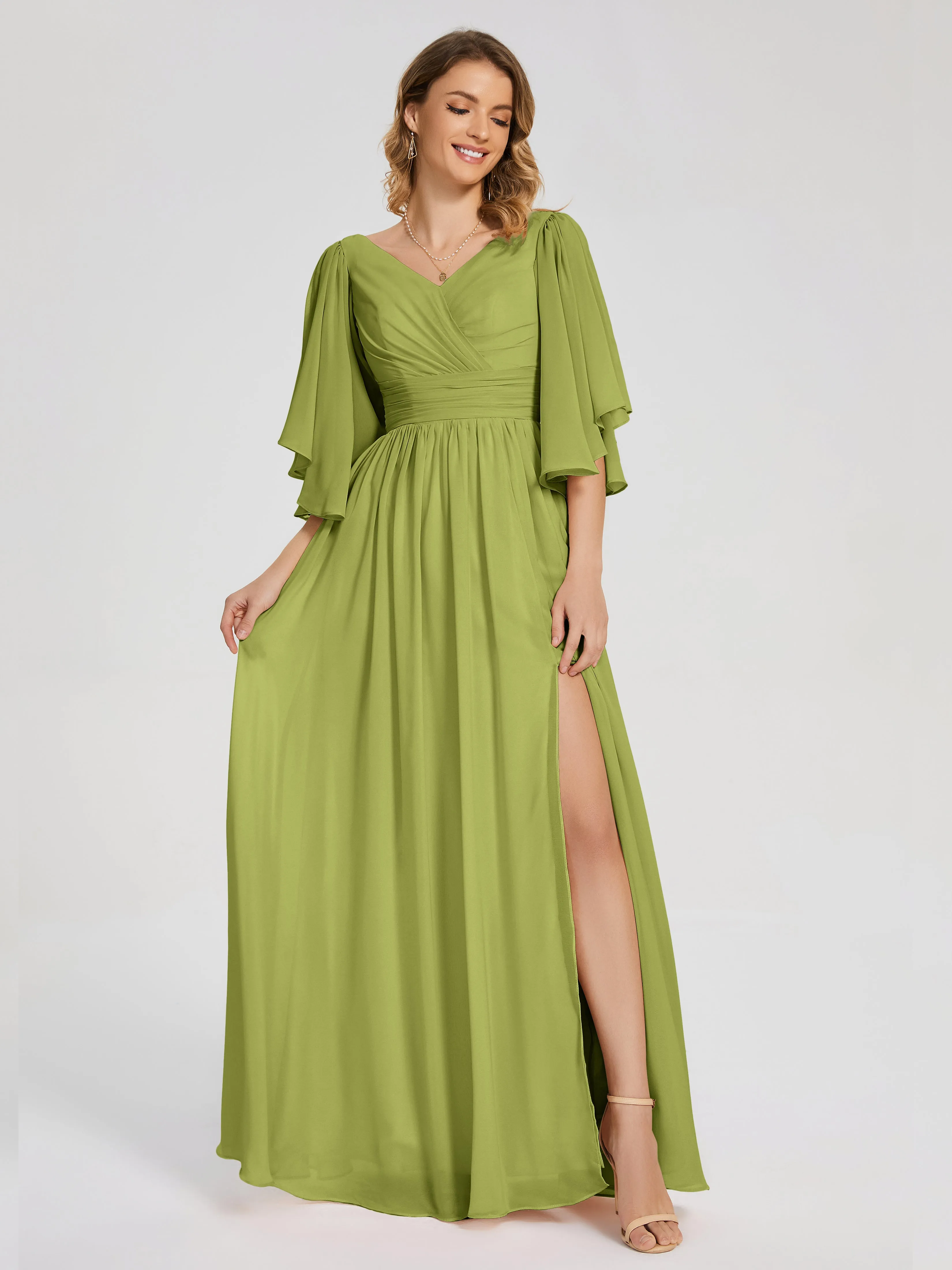 Giselle Pretty Corset Back Chiffon Bridesmaid Dresses