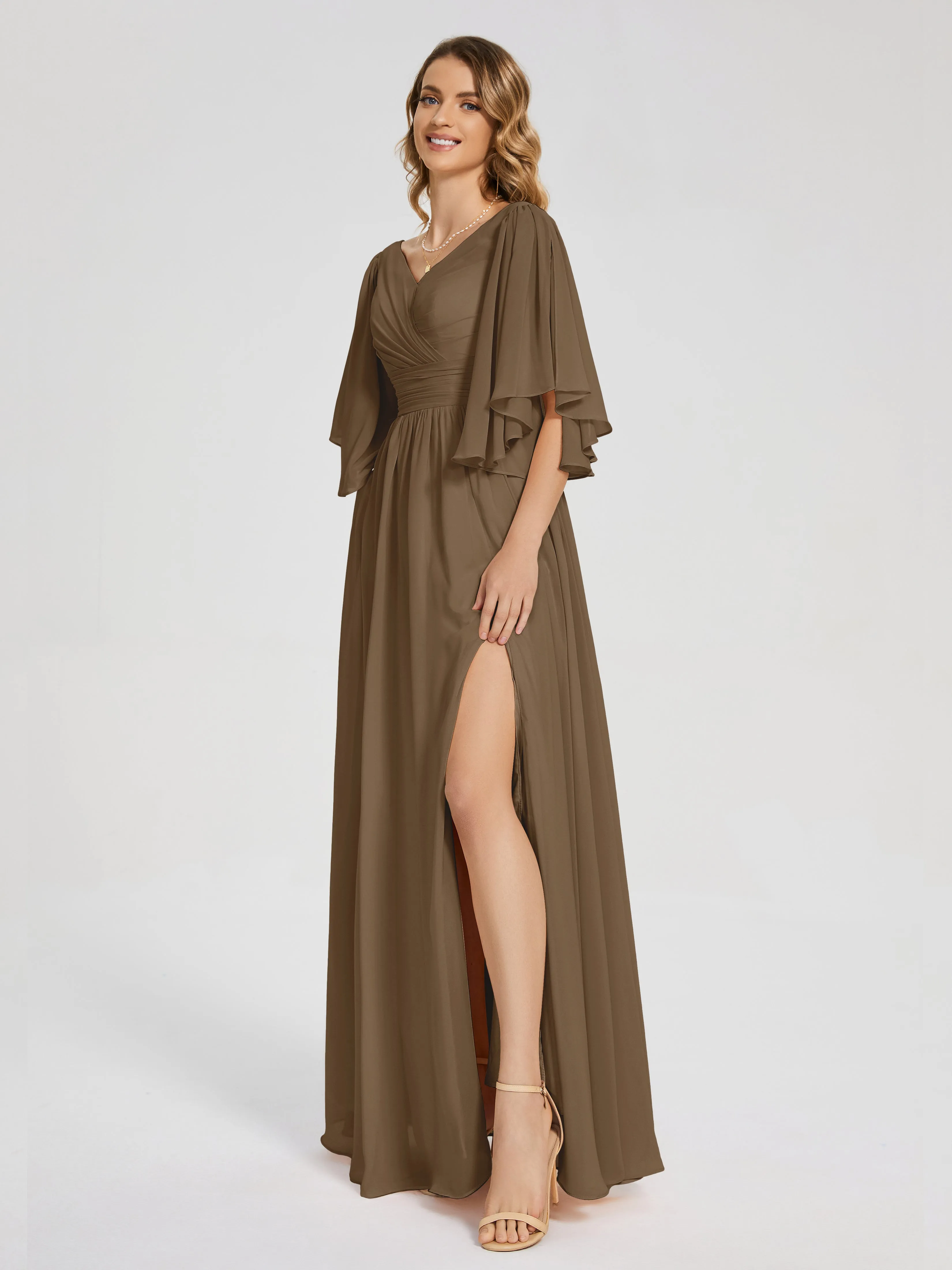 Giselle Pretty Corset Back Chiffon Bridesmaid Dresses