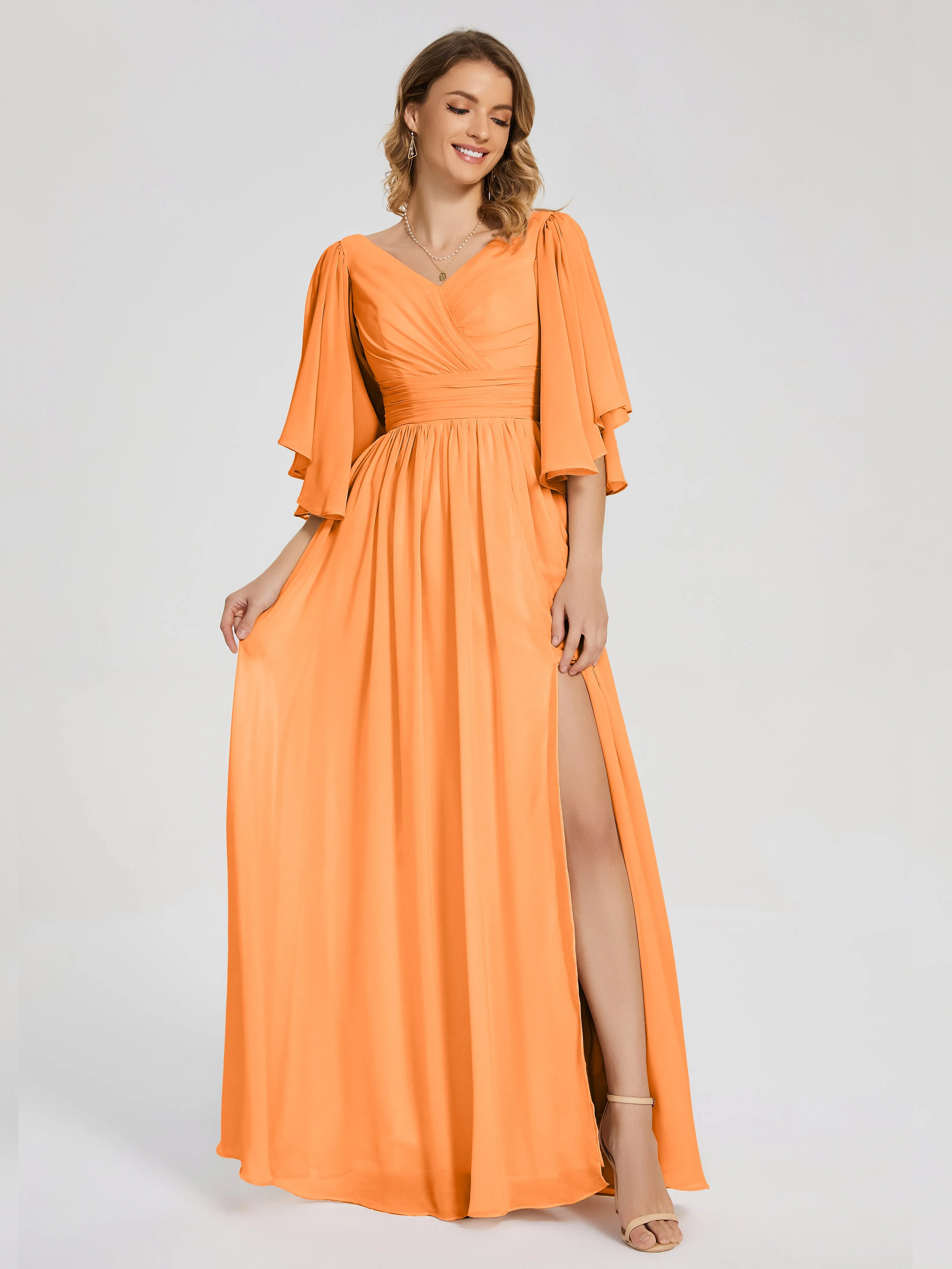 Giselle Pretty Corset Back Chiffon Bridesmaid Dresses