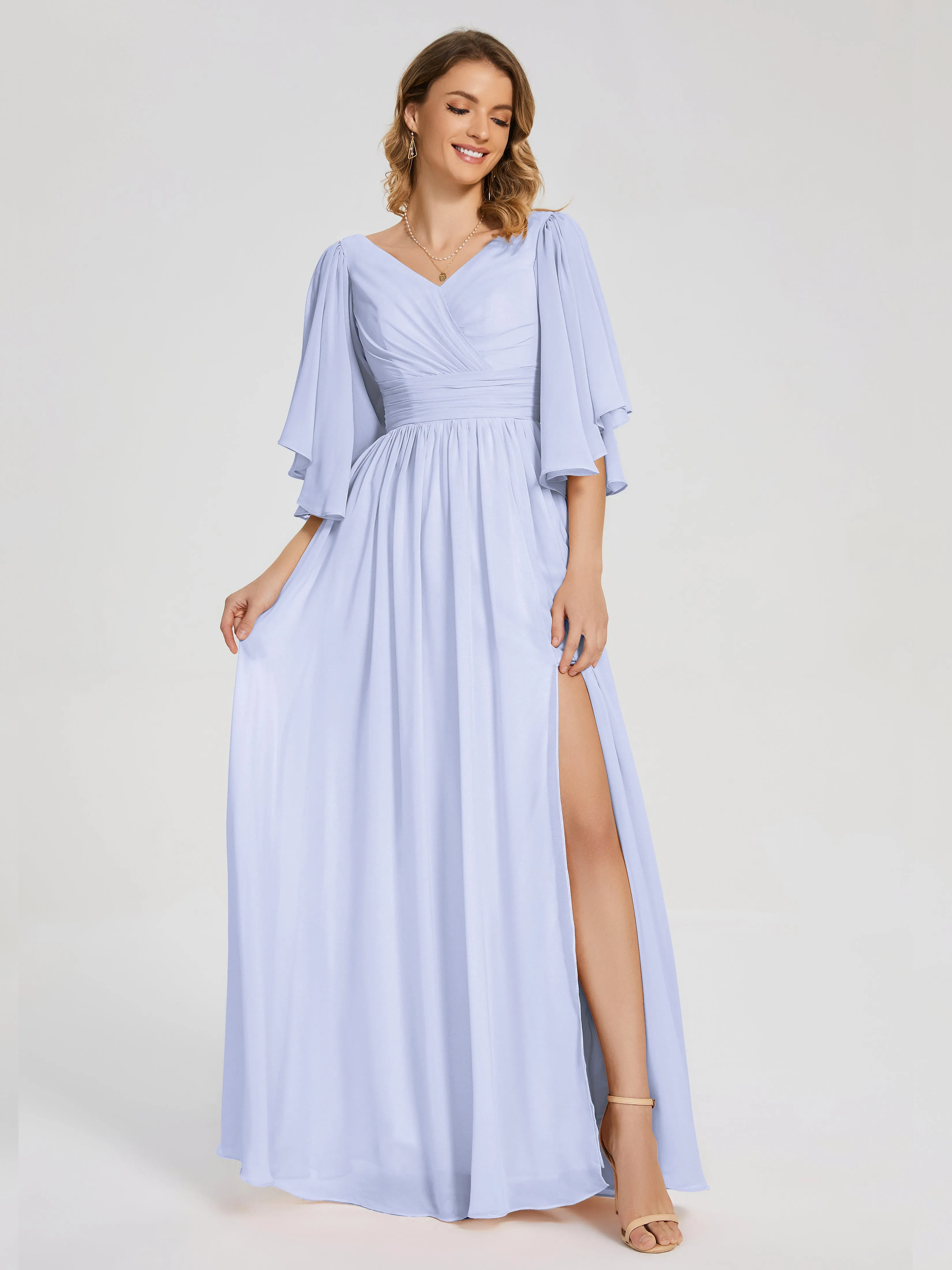 Giselle Pretty Corset Back Chiffon Bridesmaid Dresses