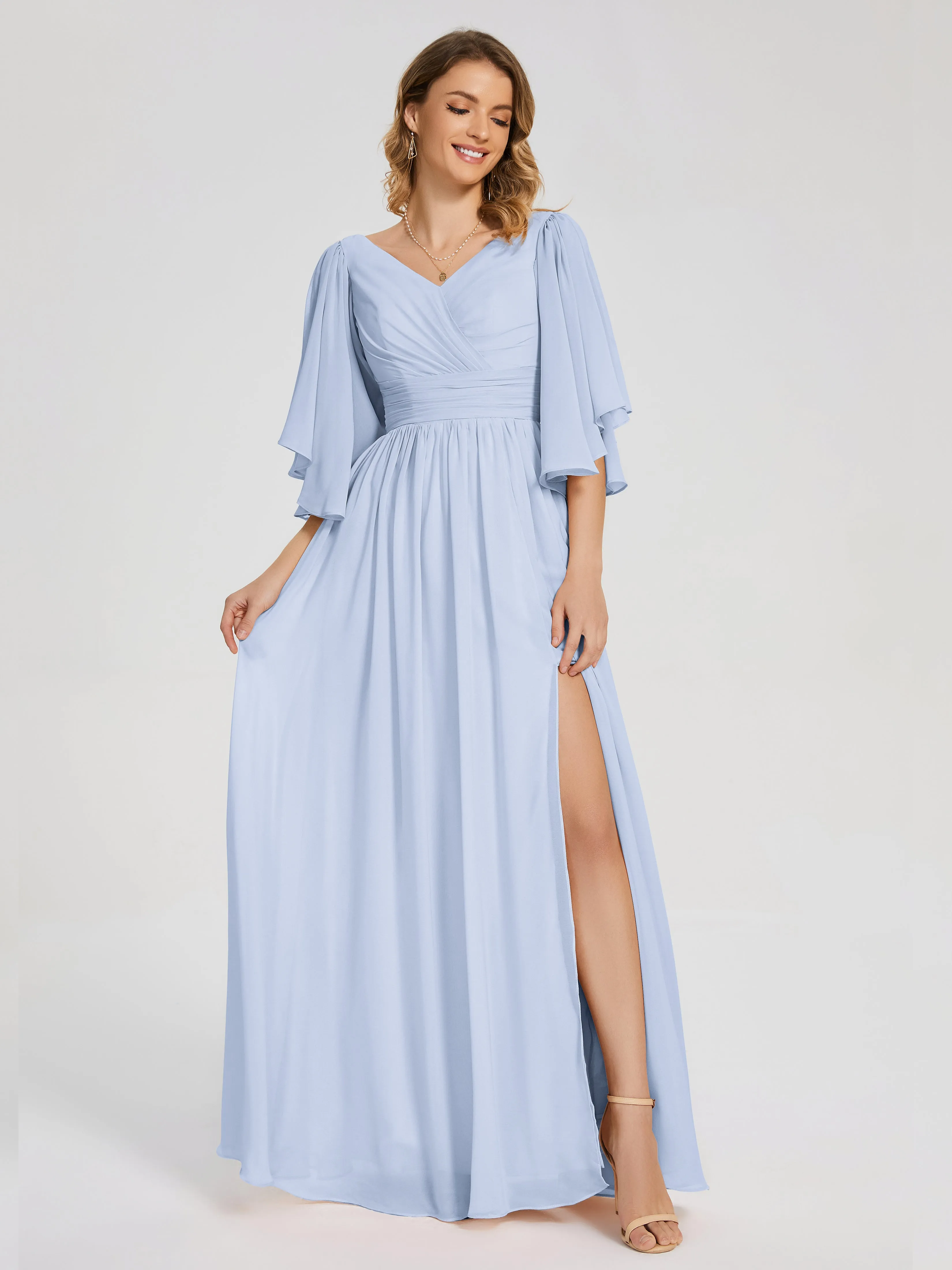 Giselle Pretty Corset Back Chiffon Bridesmaid Dresses