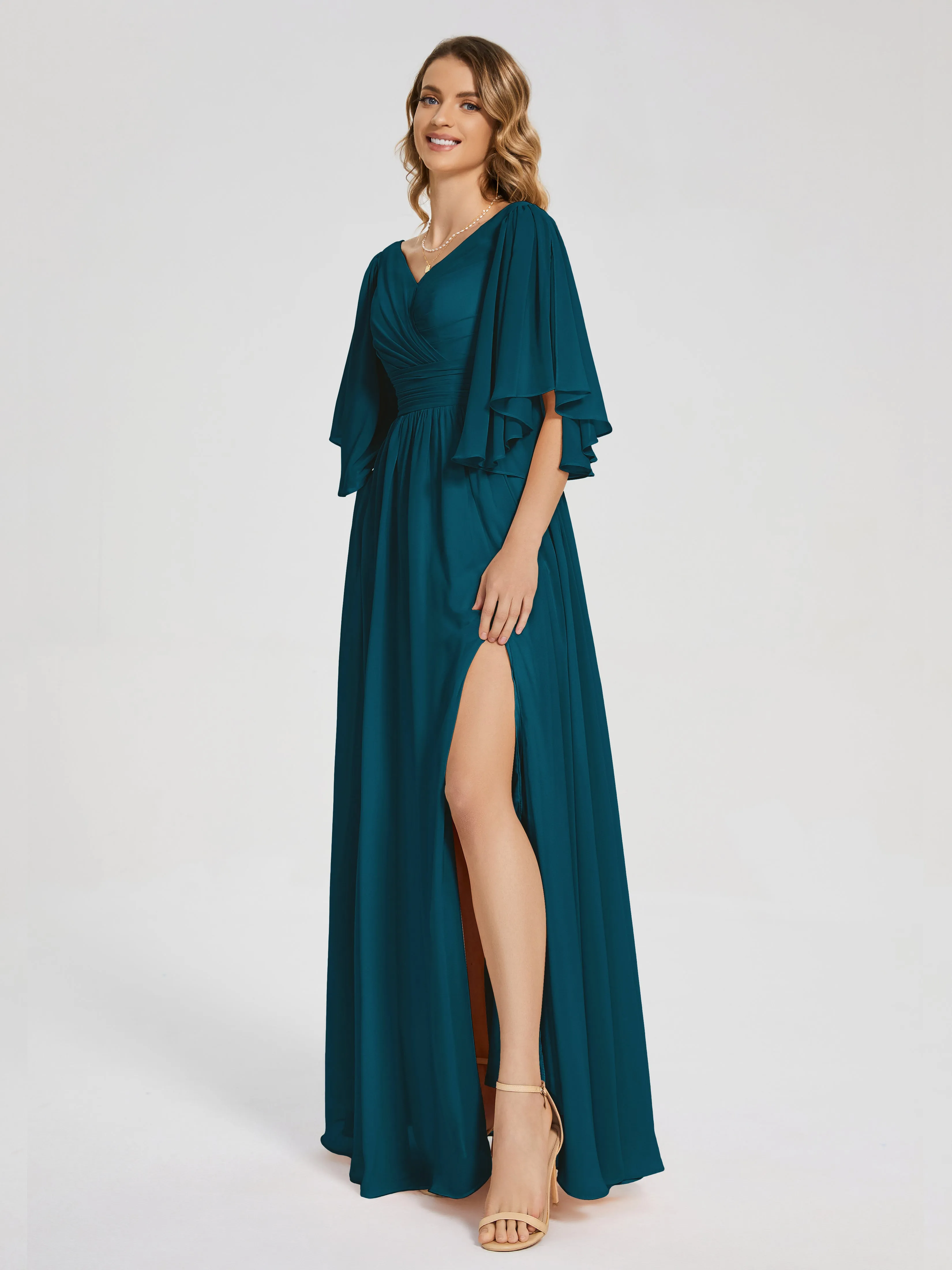 Giselle Pretty Corset Back Chiffon Bridesmaid Dresses