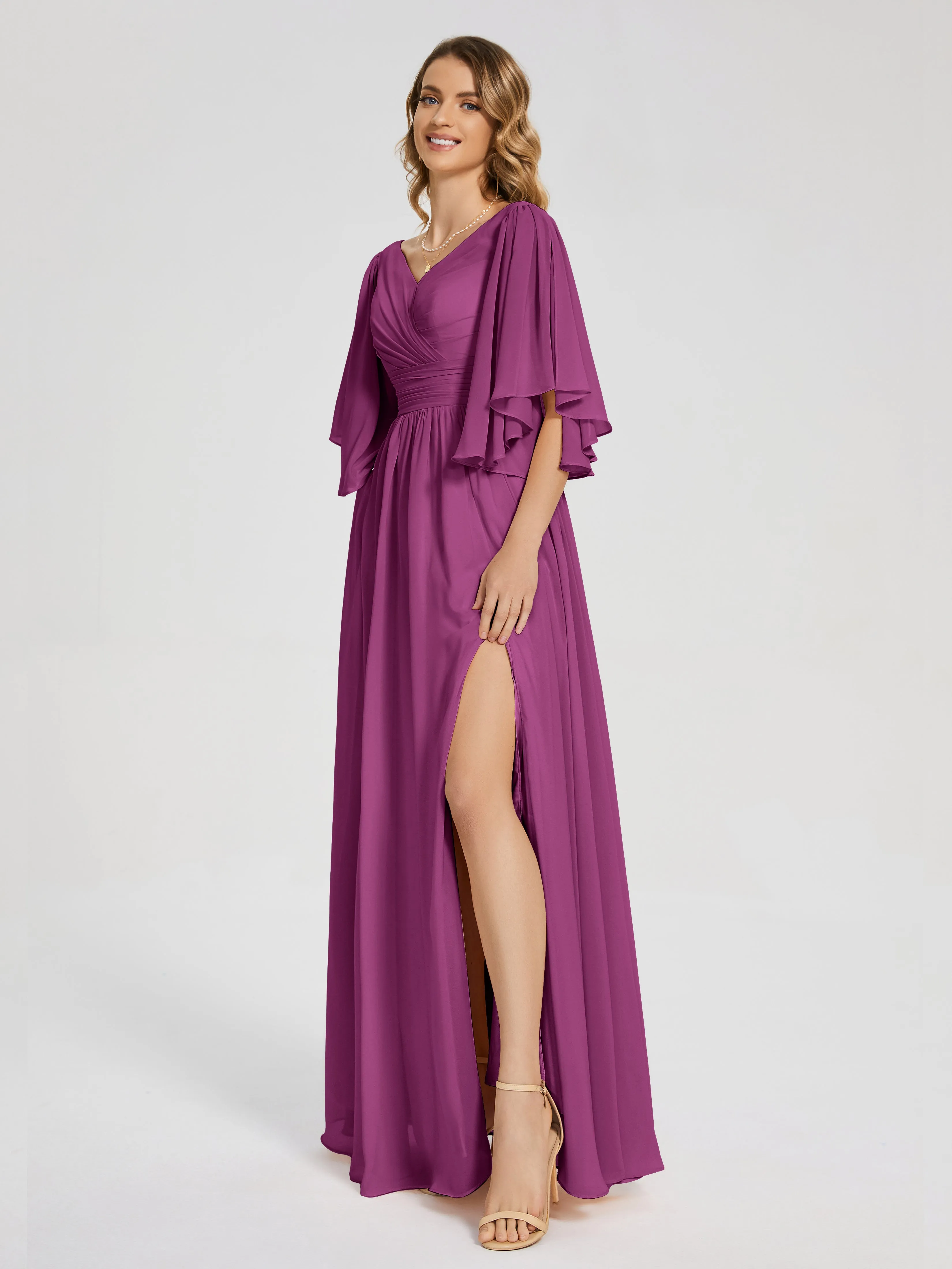 Giselle Pretty Corset Back Chiffon Bridesmaid Dresses