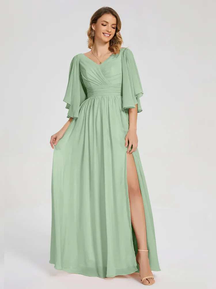 Giselle Pretty Corset Back Chiffon Bridesmaid Dresses