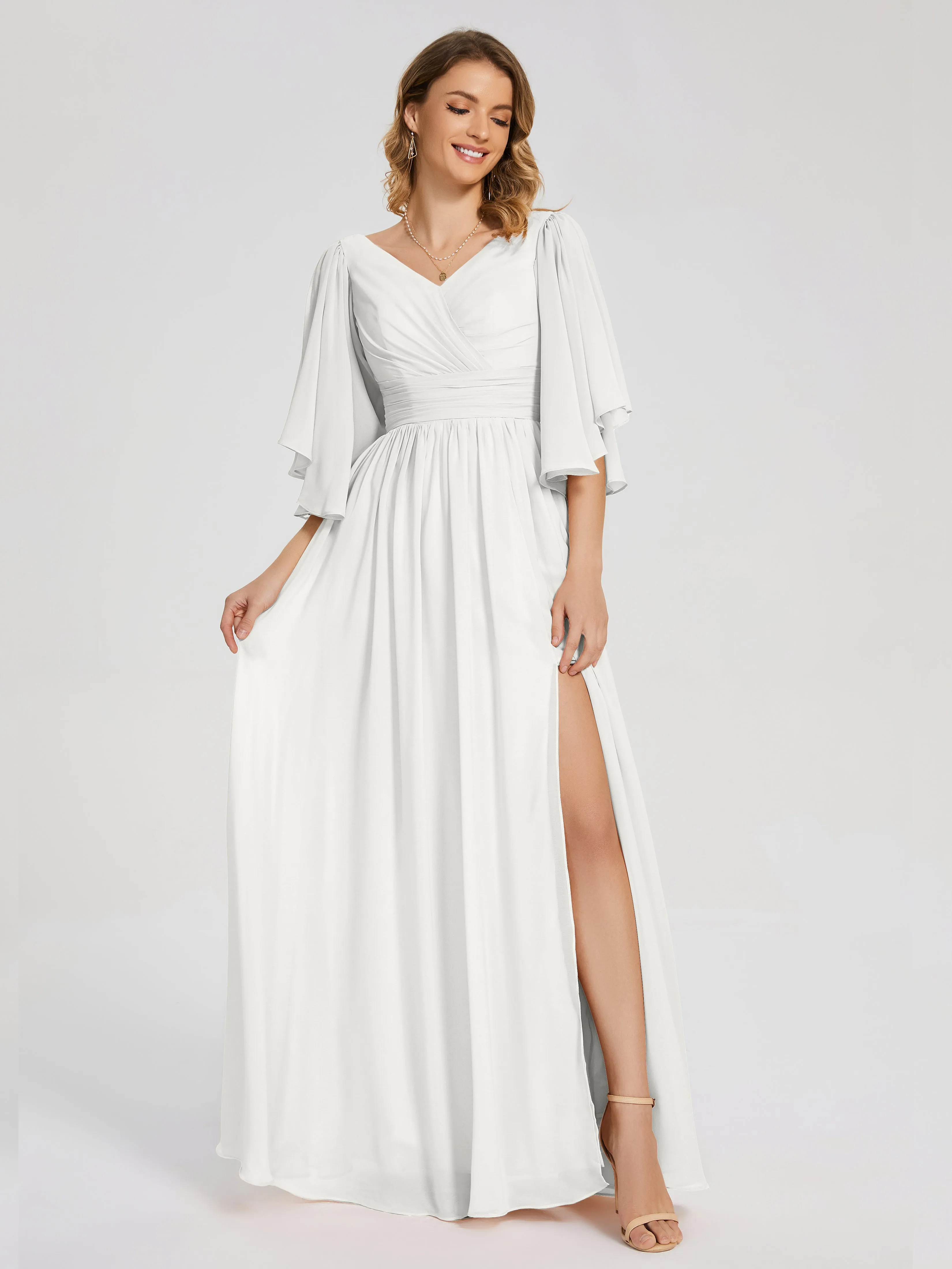 Giselle Pretty Corset Back Chiffon Bridesmaid Dresses