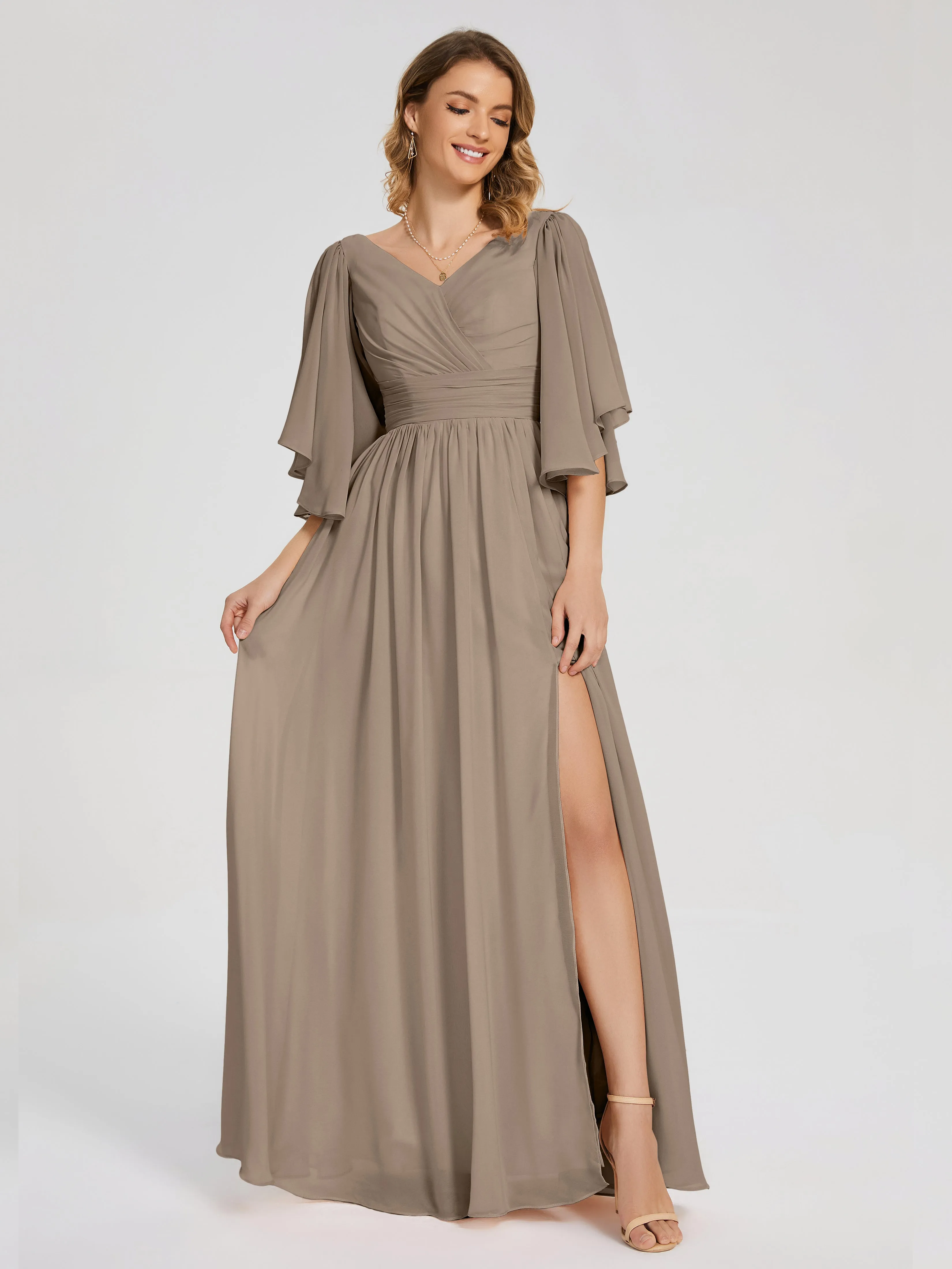 Giselle Pretty Corset Back Chiffon Bridesmaid Dresses