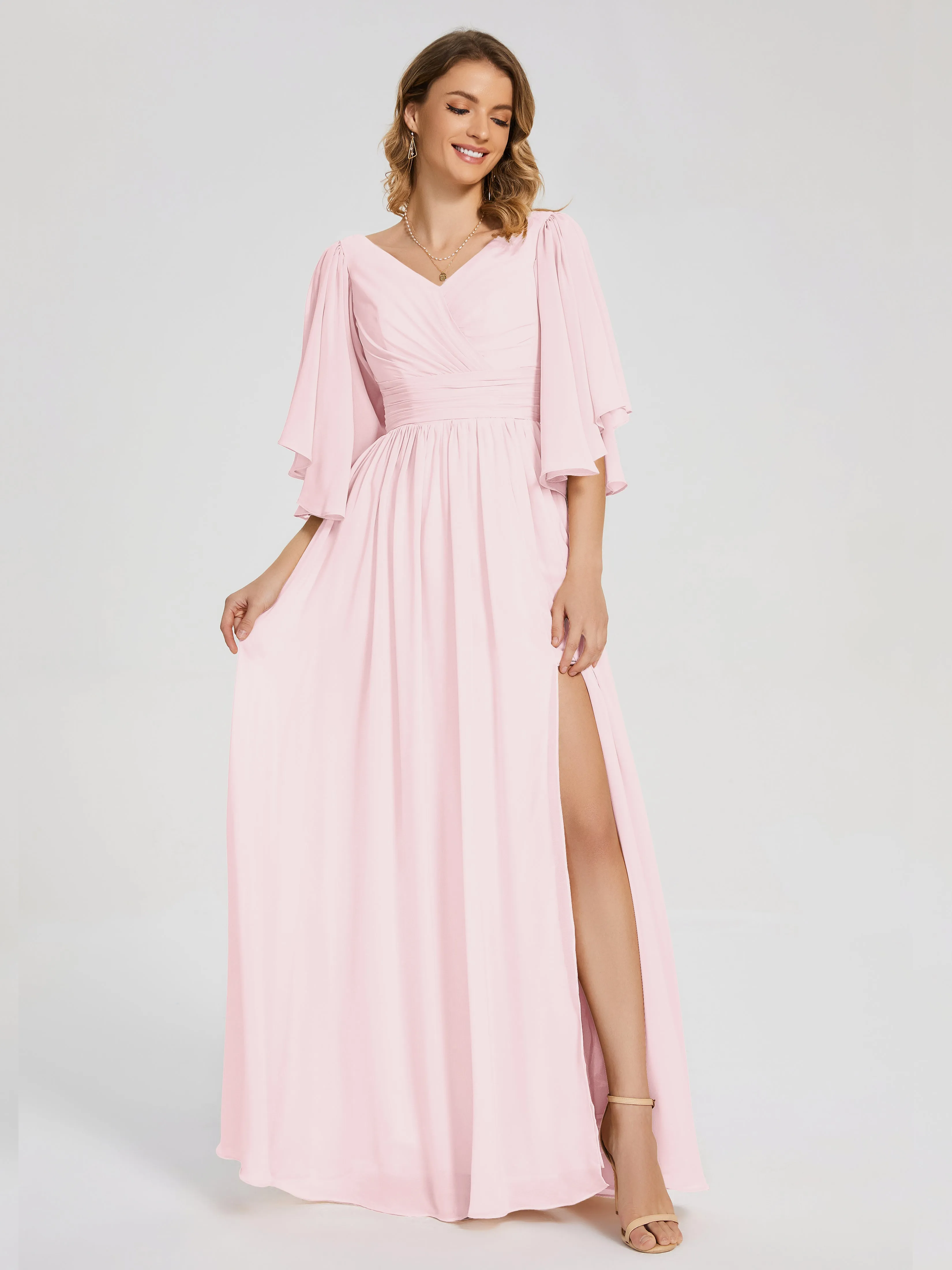 Giselle Pretty Corset Back Chiffon Bridesmaid Dresses