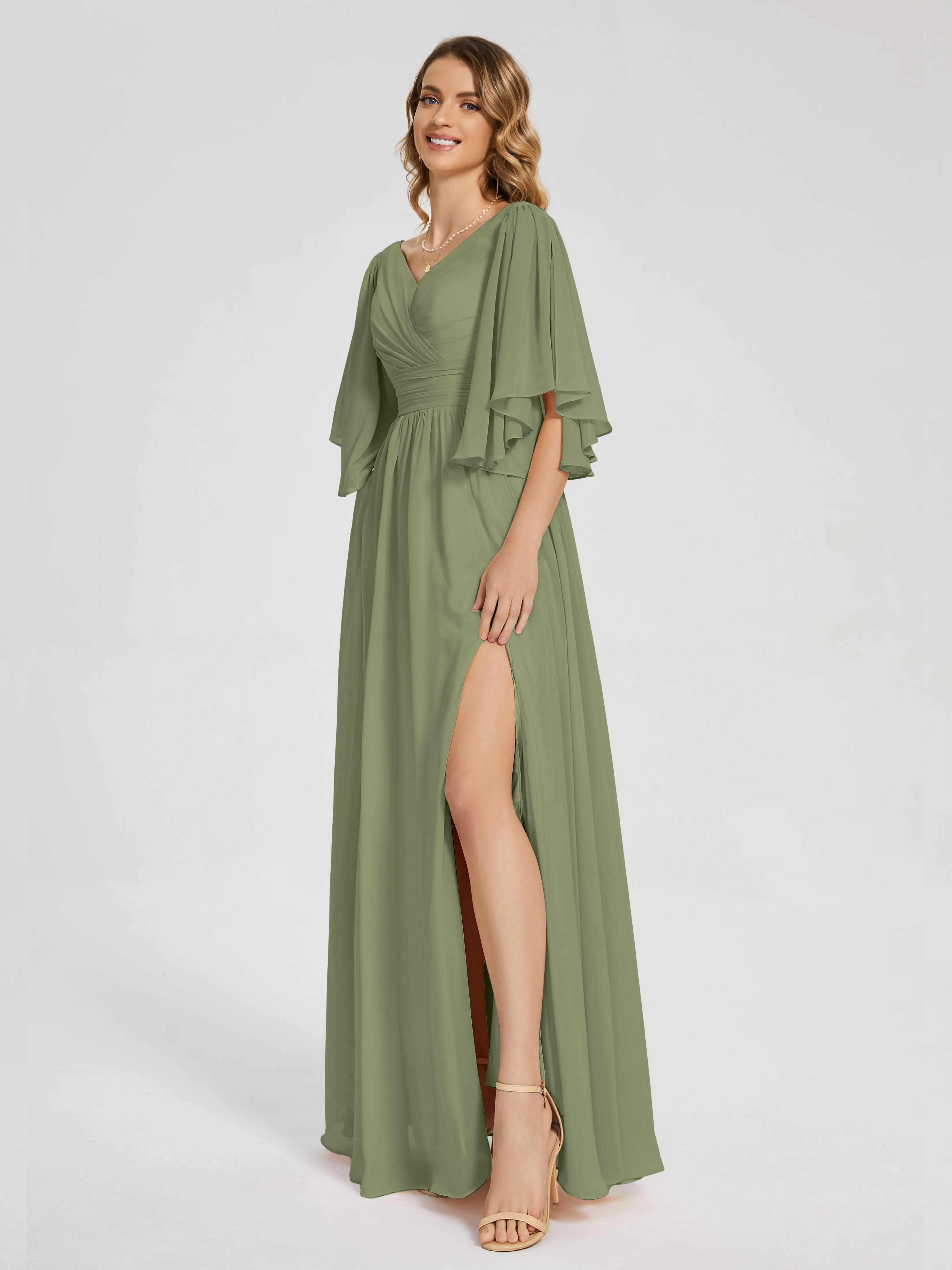 Giselle Pretty Corset Back Chiffon Bridesmaid Dresses
