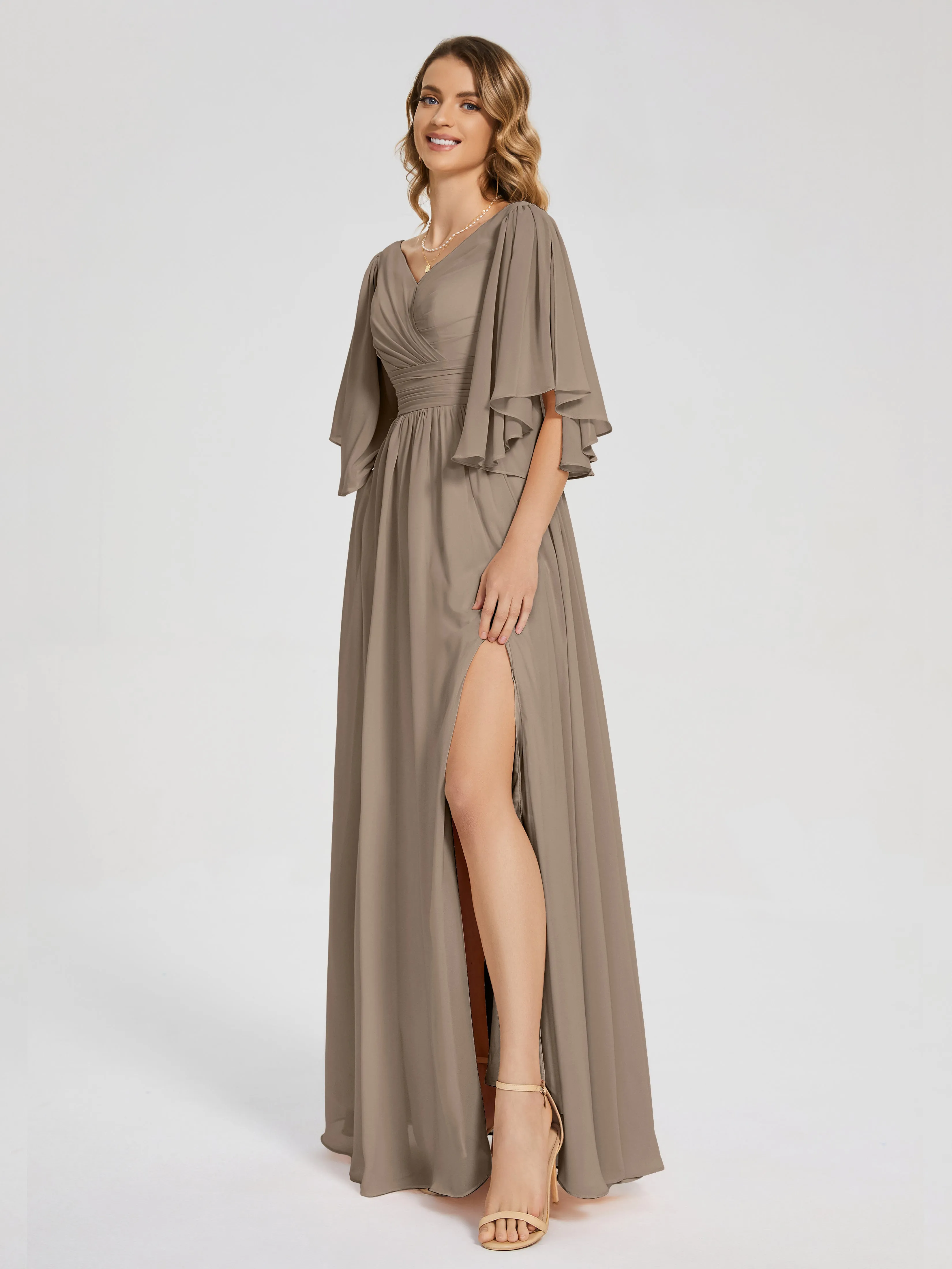 Giselle Pretty Corset Back Chiffon Bridesmaid Dresses
