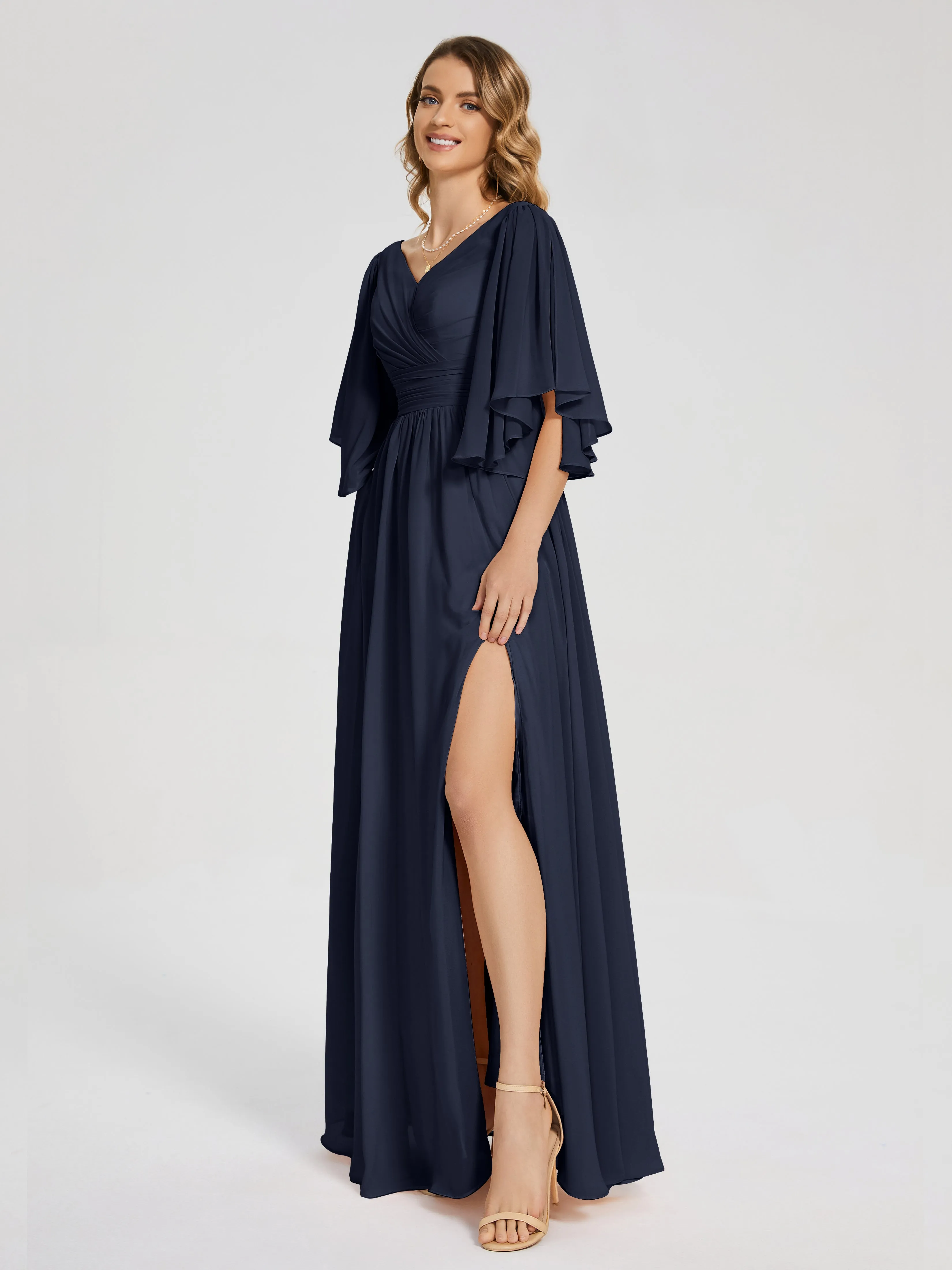 Giselle Pretty Corset Back Chiffon Bridesmaid Dresses