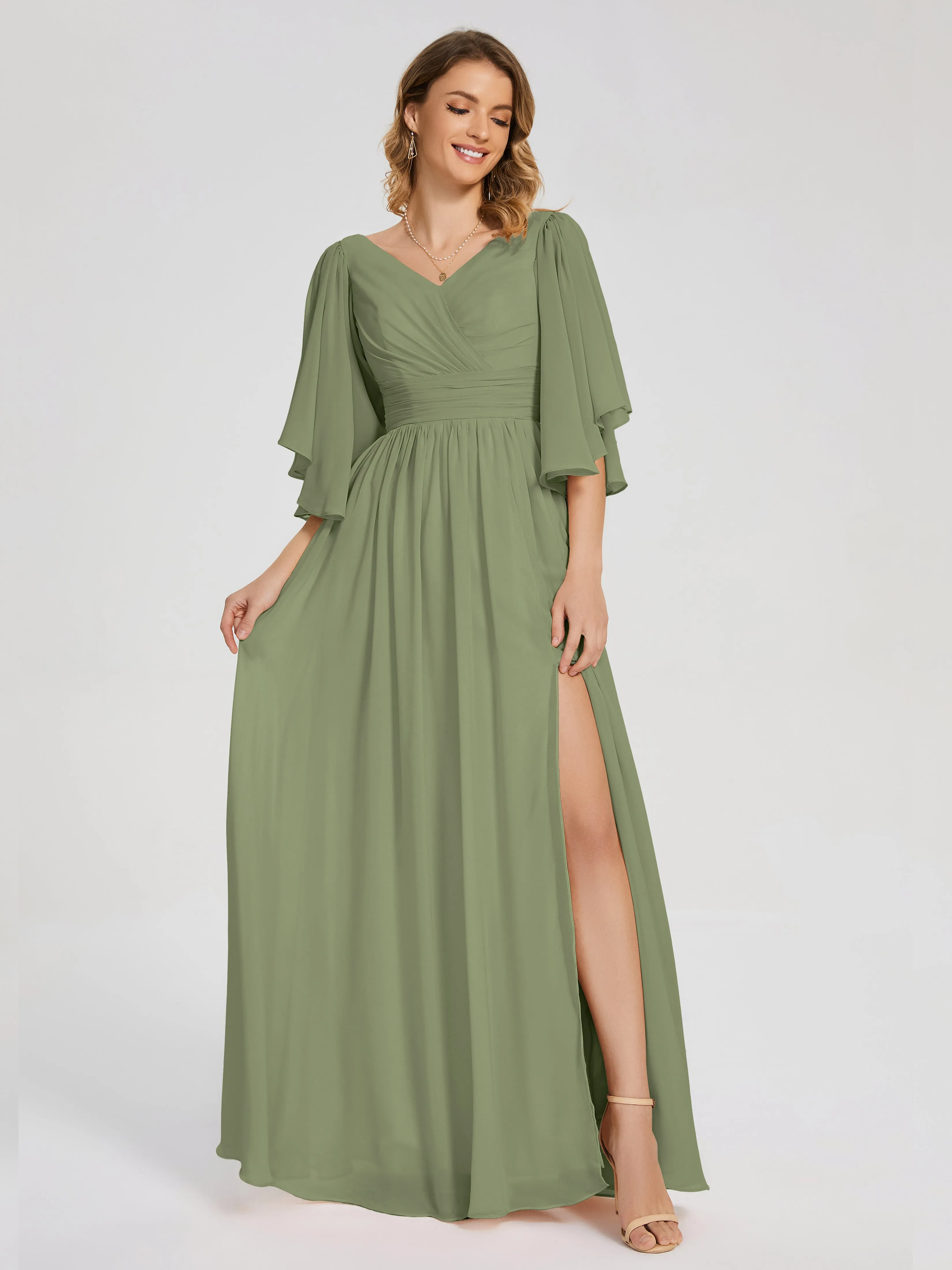 Giselle Pretty Corset Back Chiffon Bridesmaid Dresses