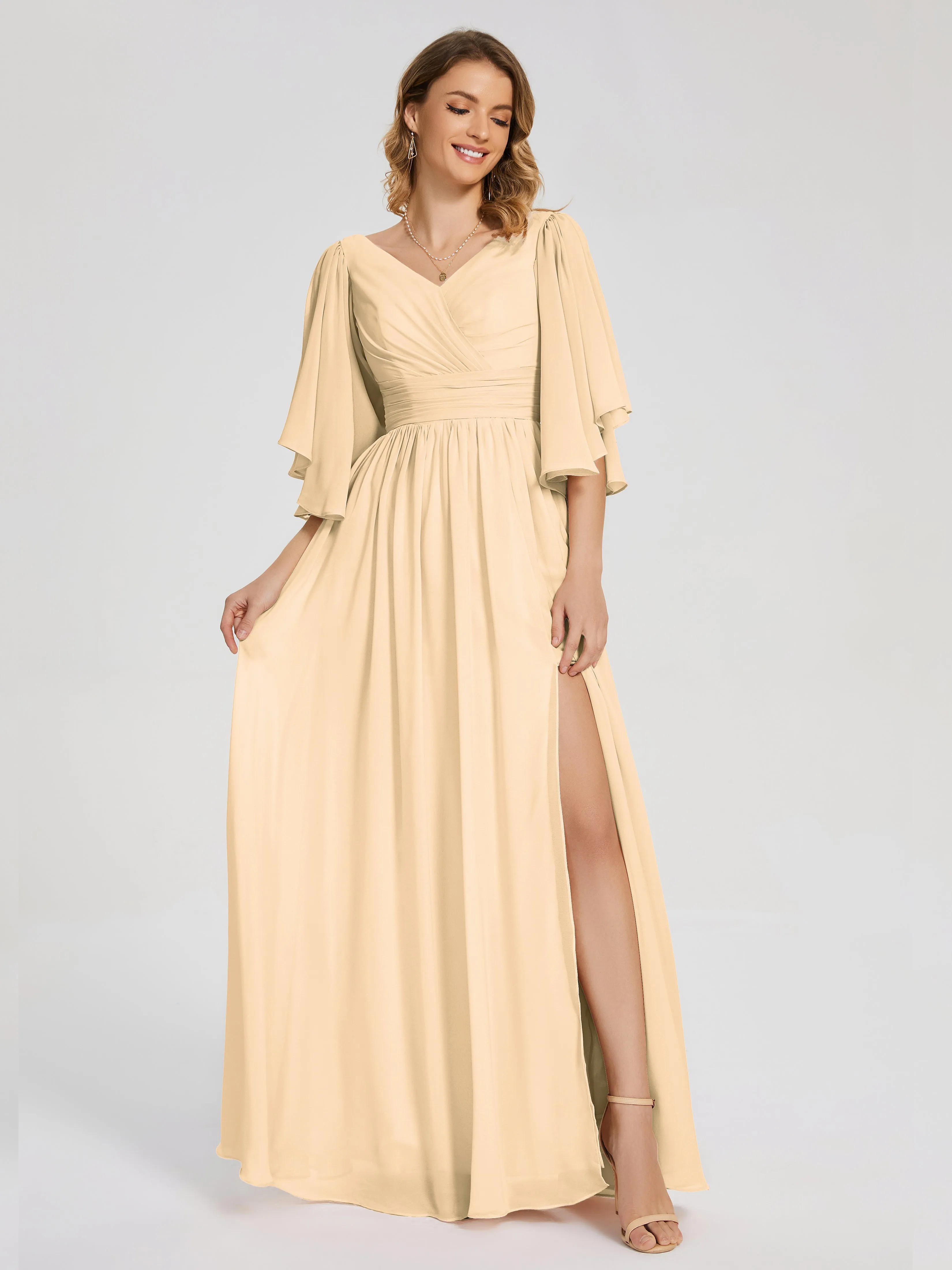 Giselle Pretty Corset Back Chiffon Bridesmaid Dresses