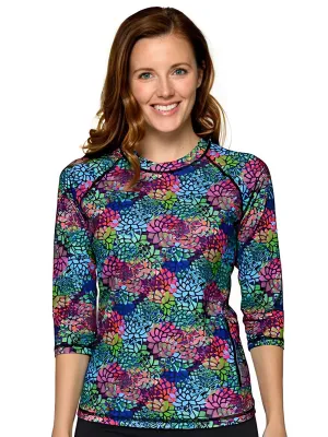 Hydrochic 3/4 Sleeve Floral Rashguard