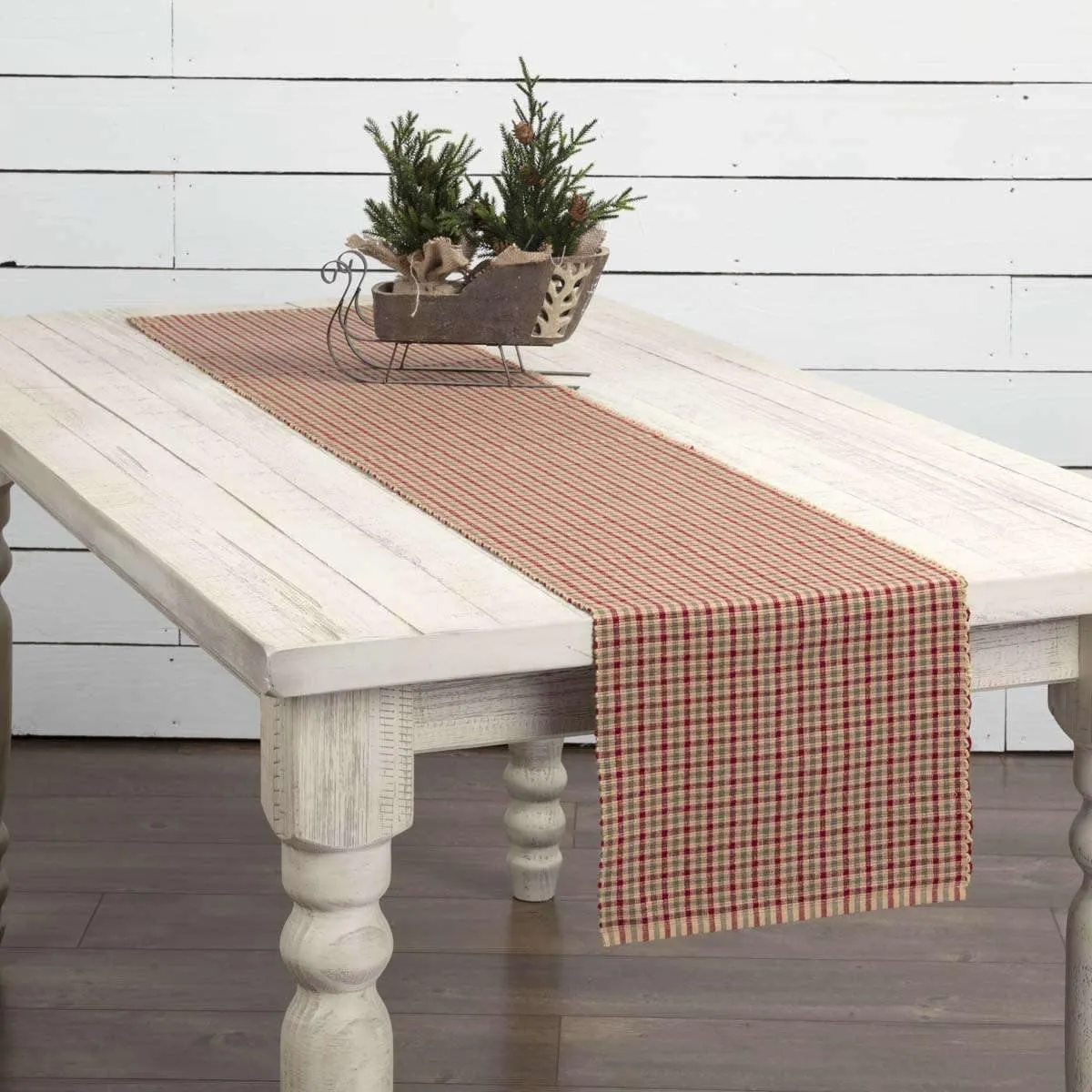 Jonathan Plaid Ribbed Runner 13x72 VHC Brands
