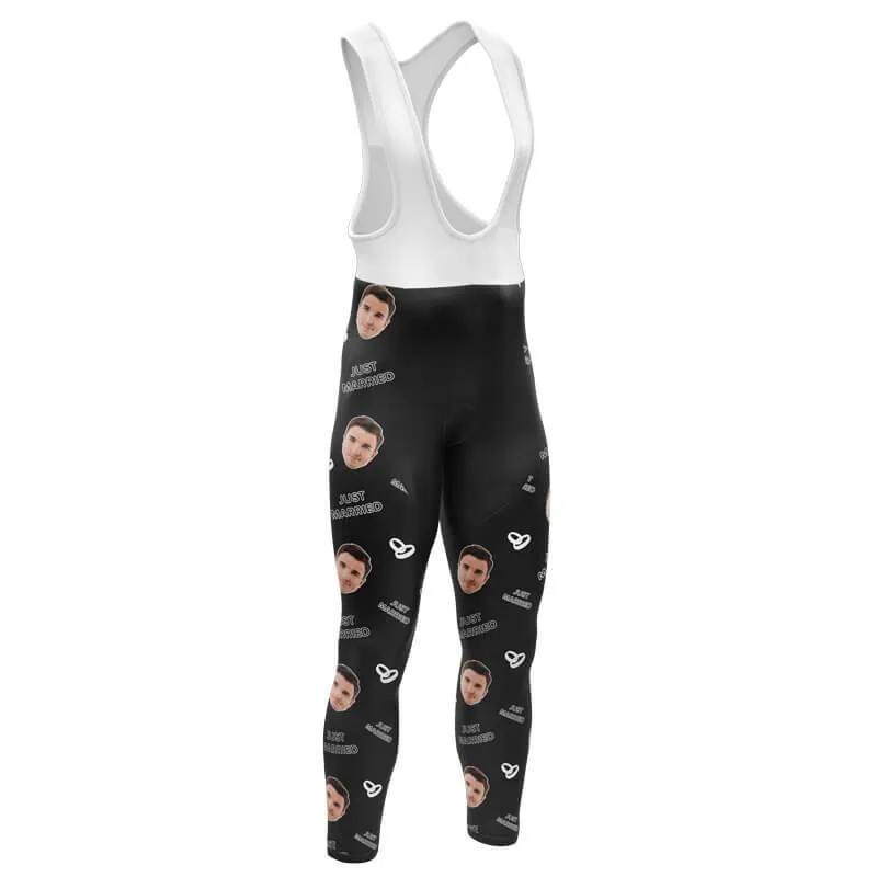 Just Married Custom Face Bib & Shorts (black)