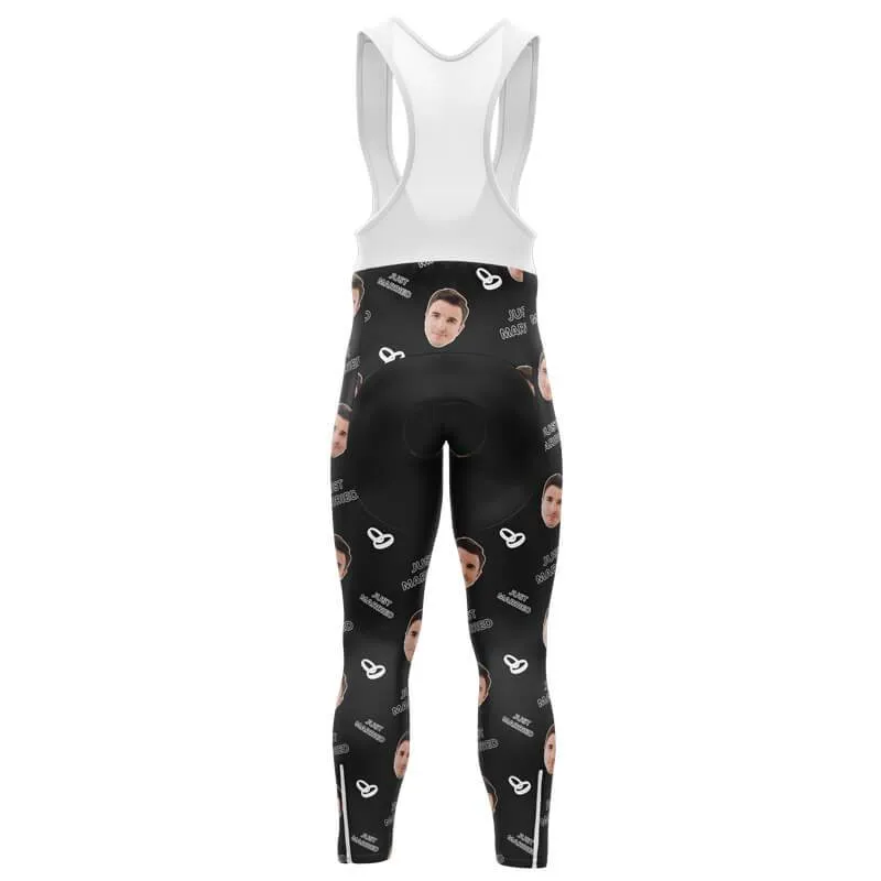 Just Married Custom Face Bib & Shorts (black)