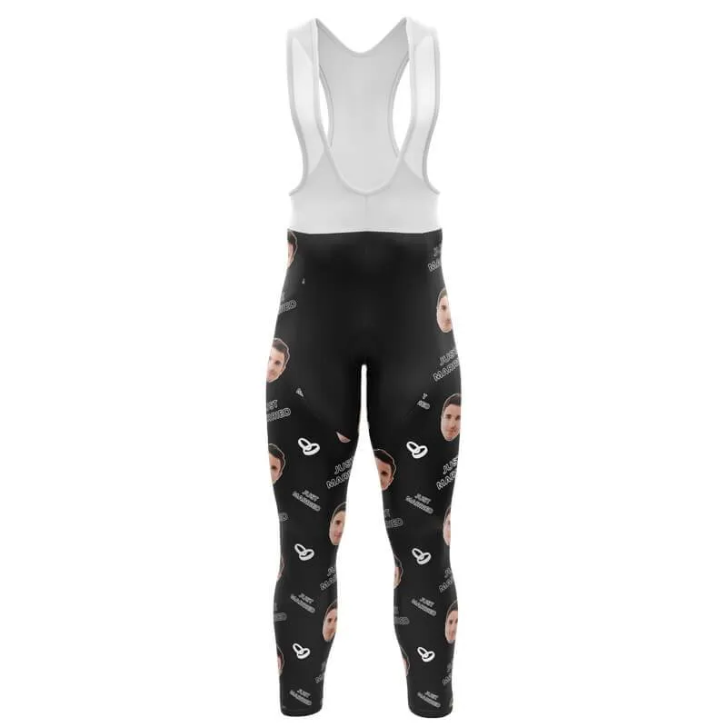 Just Married Custom Face Bib & Shorts (black)