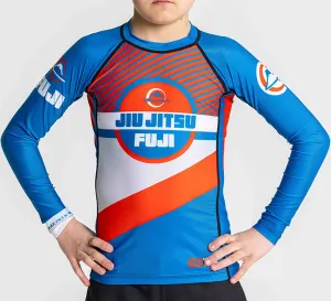 Kids Pacer Flex Lite Long Sleeve Rashguard Blue/Red