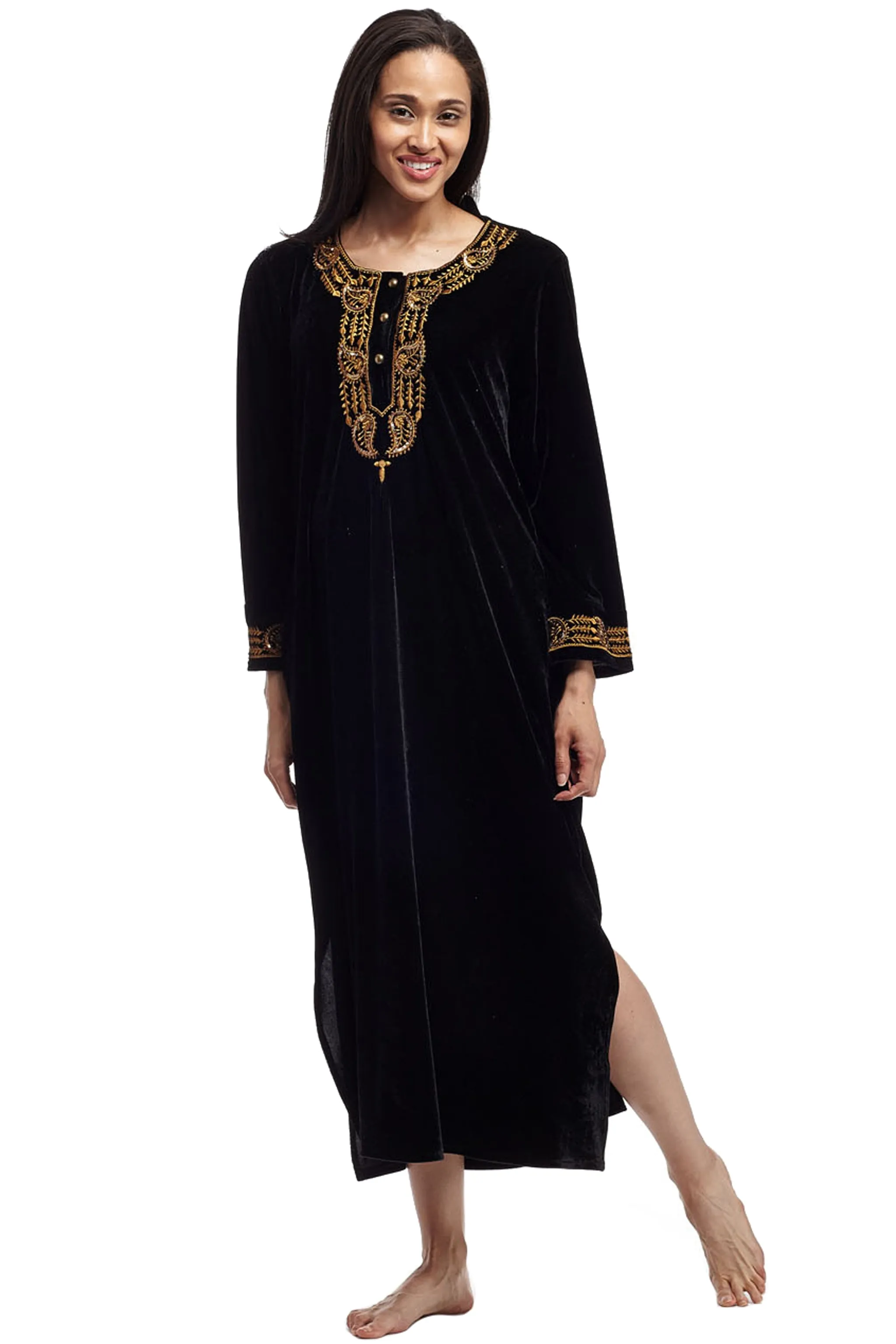 La Cera Velour Gown