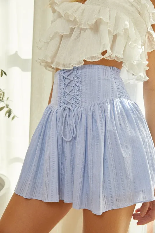 Lace Detail Tie Up Shorts
