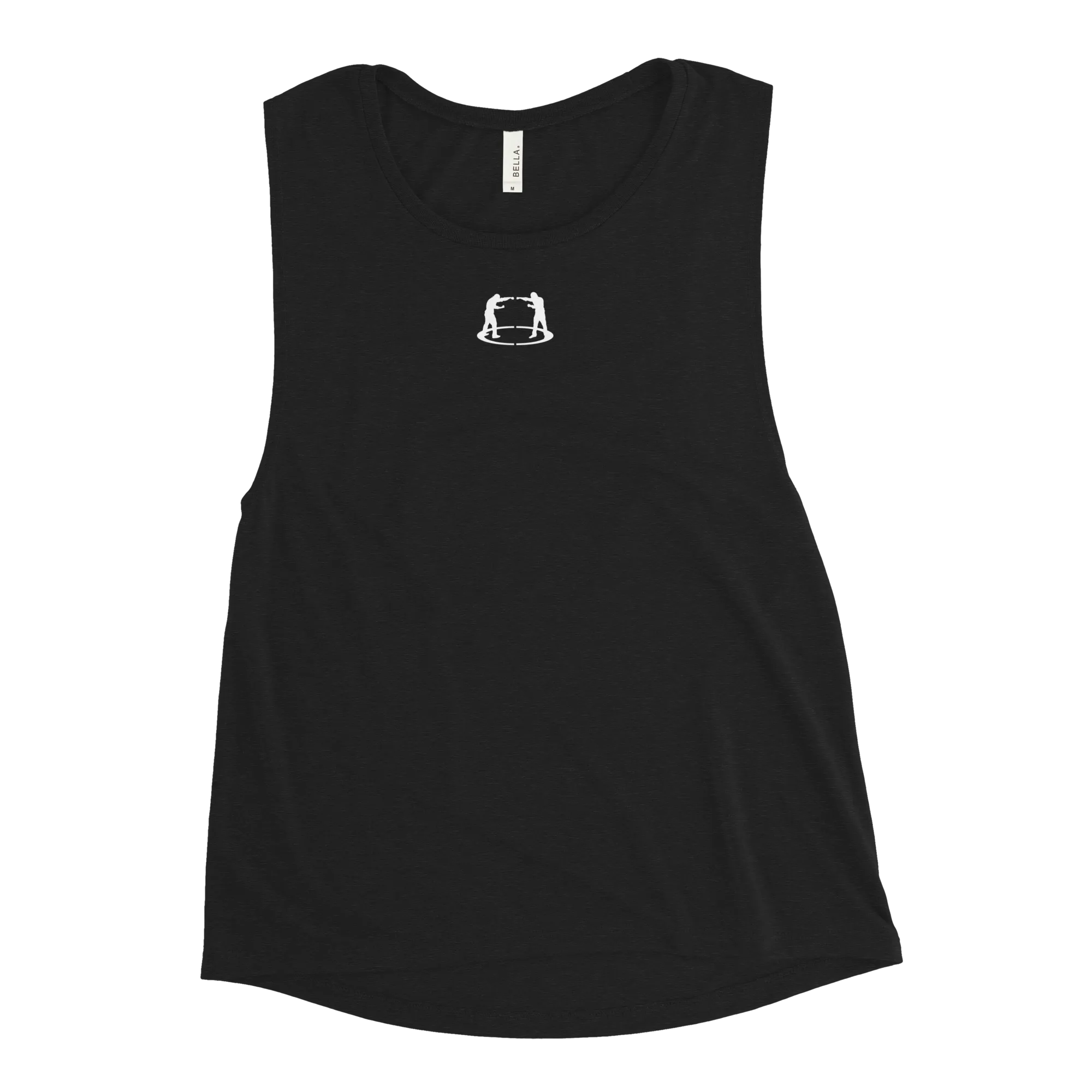 Ladies’ Muscle Tank fighter logo