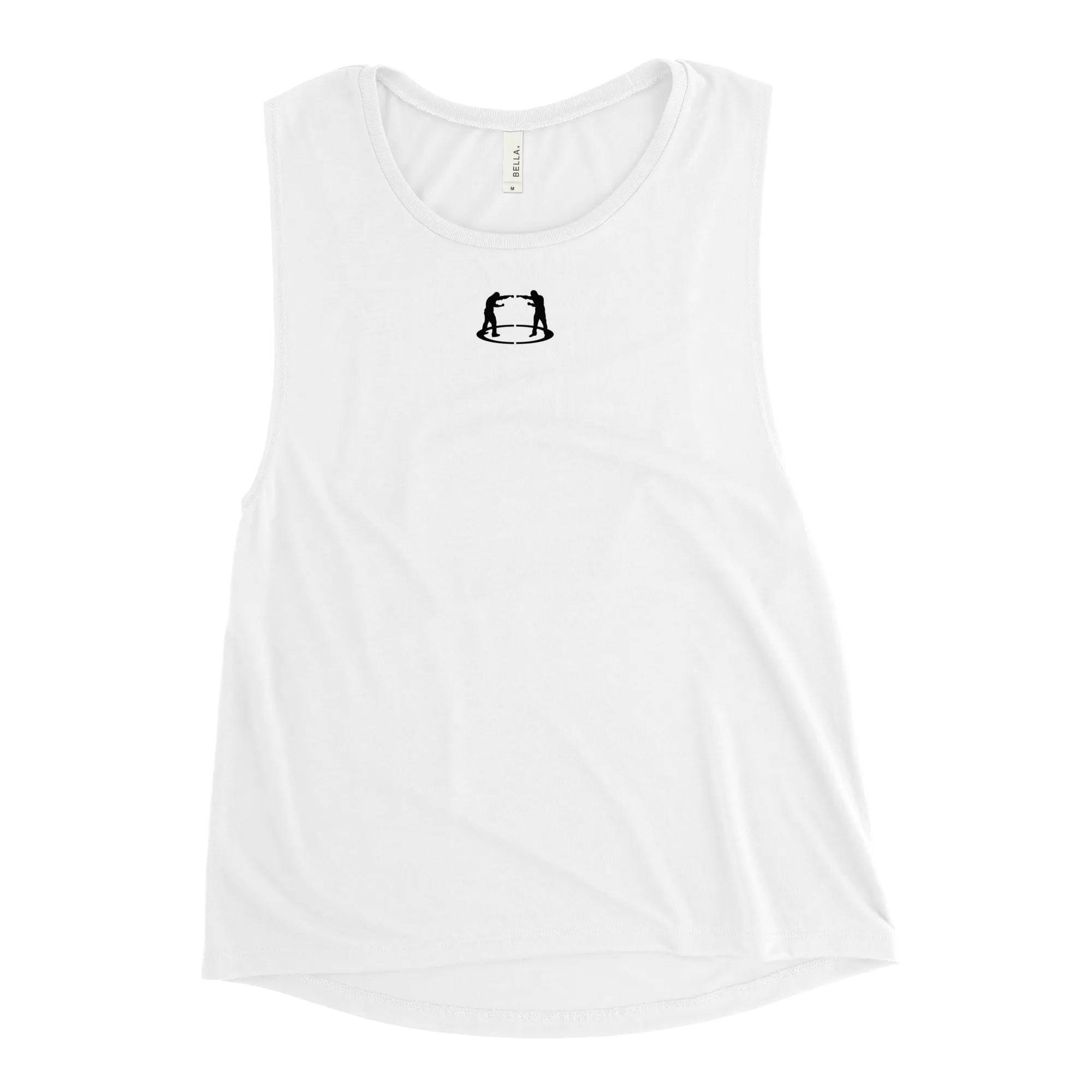 Ladies’ Muscle Tank fighter logo