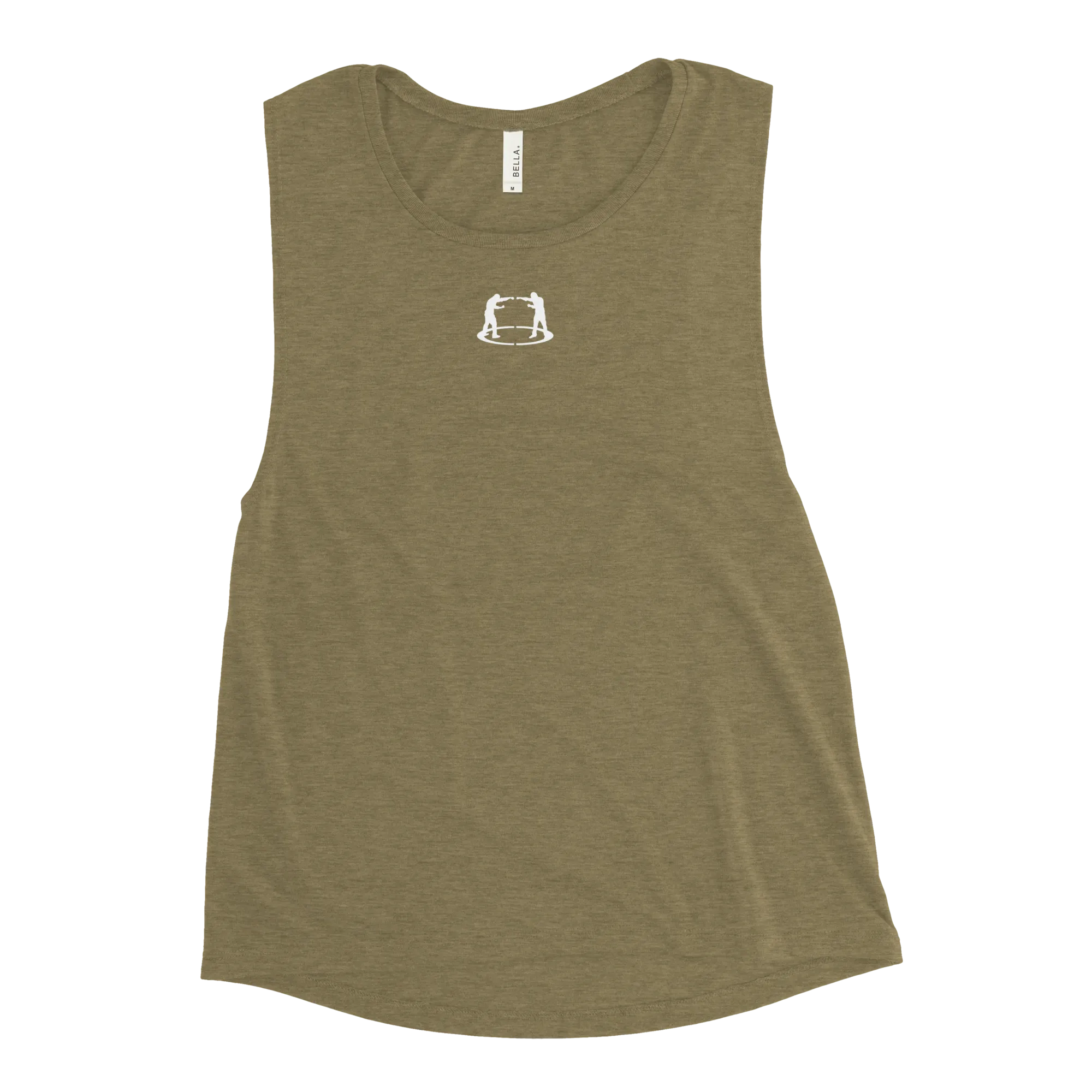 Ladies’ Muscle Tank fighter logo
