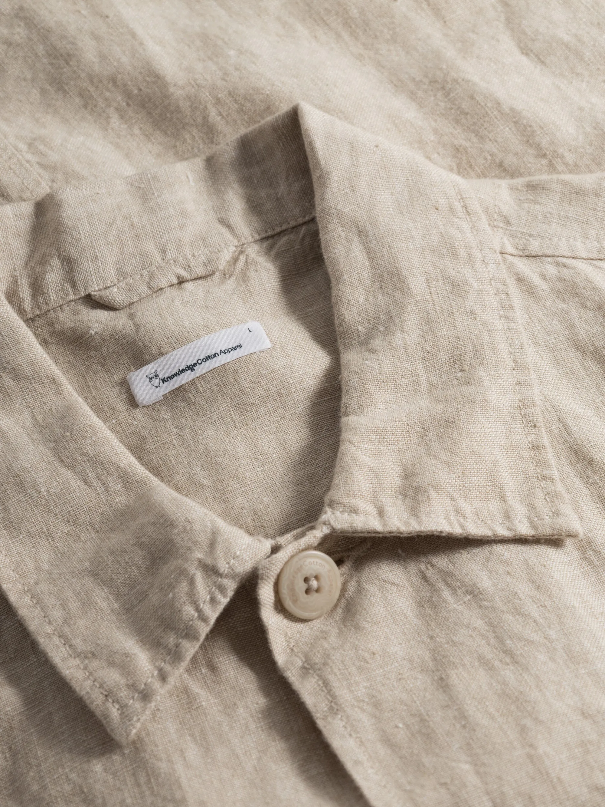 Linen overshirt - Light feather gray