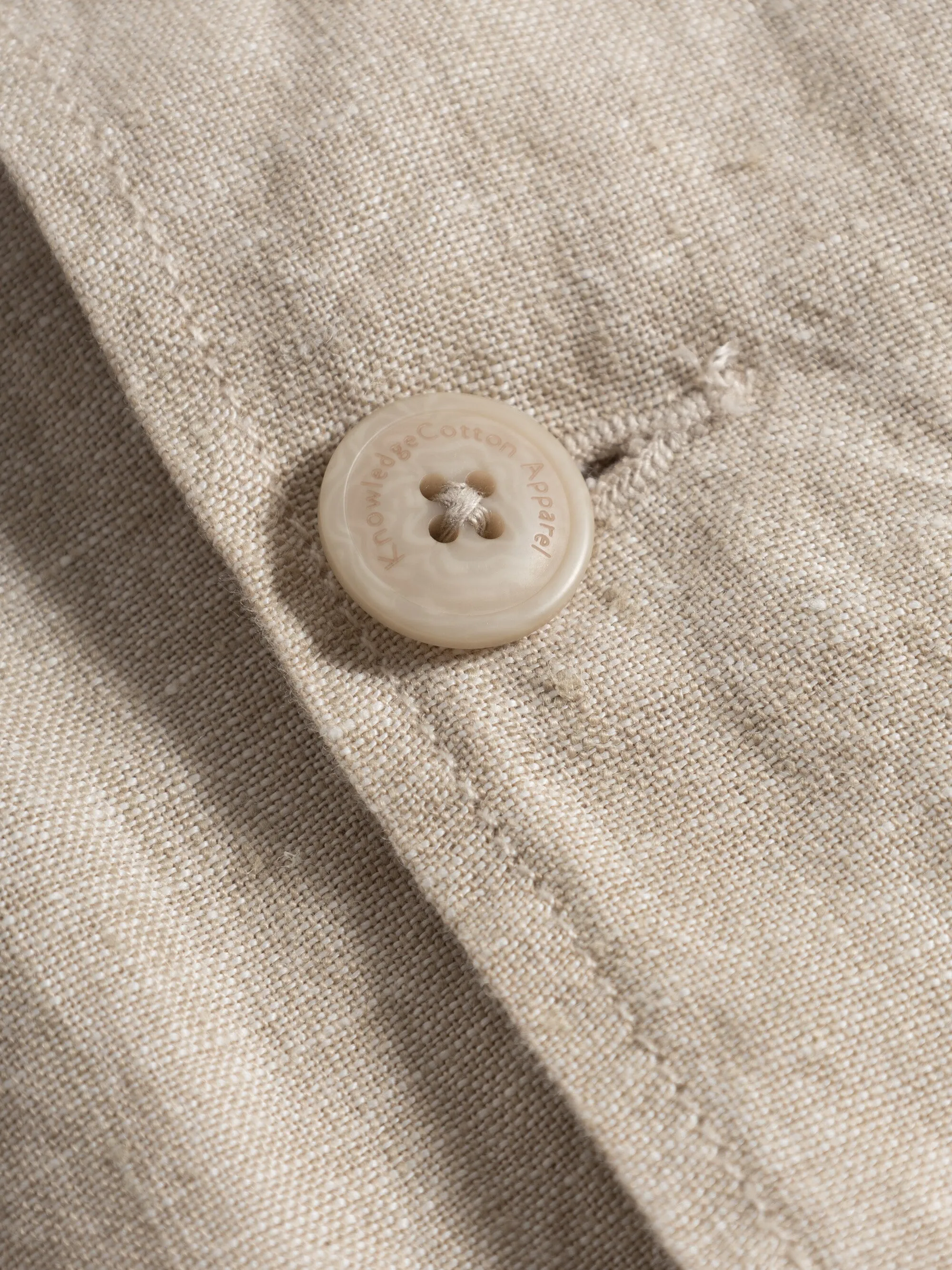 Linen overshirt - Light feather gray