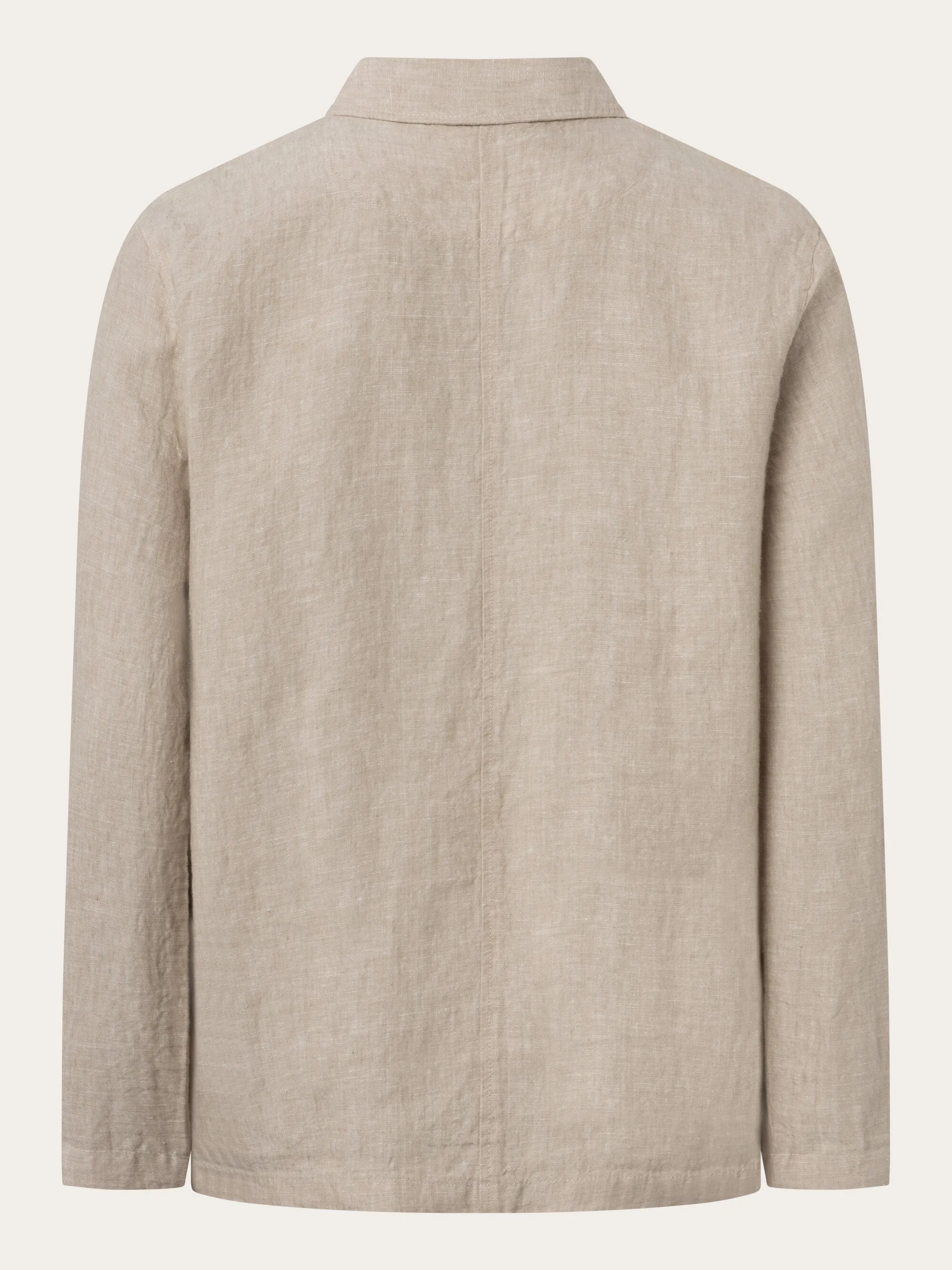 Linen overshirt - Light feather gray