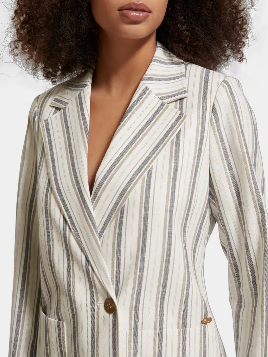 Lurex striped blazer