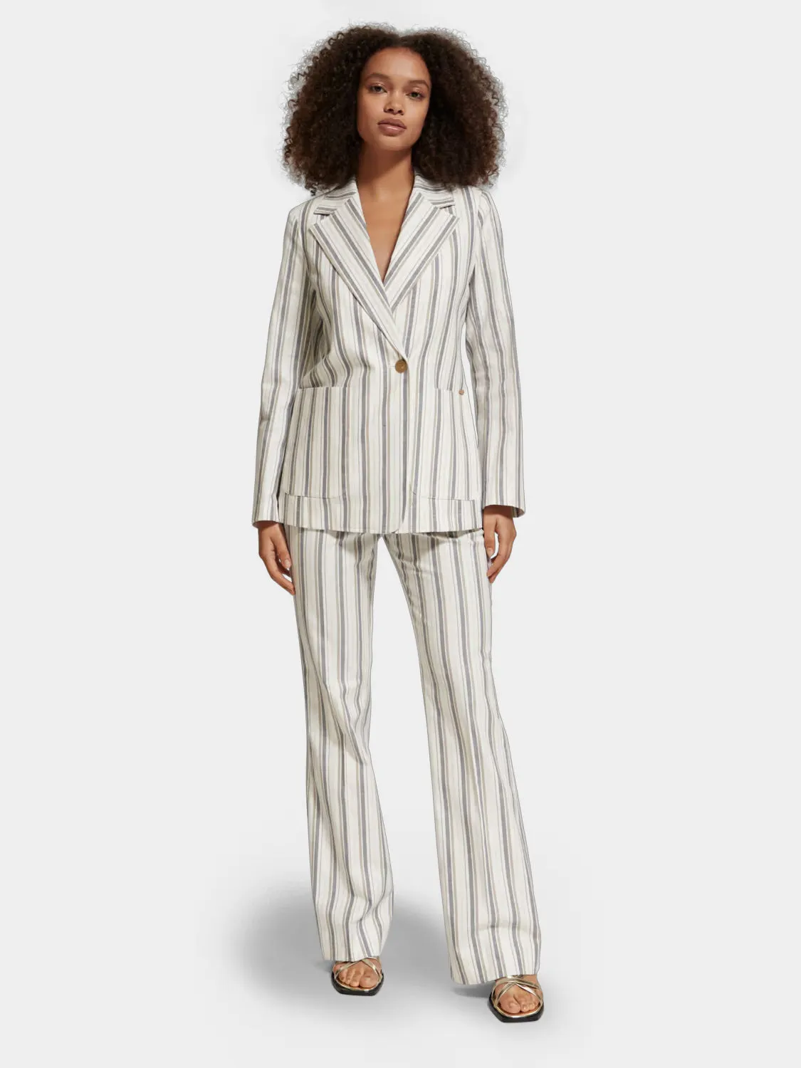 Lurex striped blazer