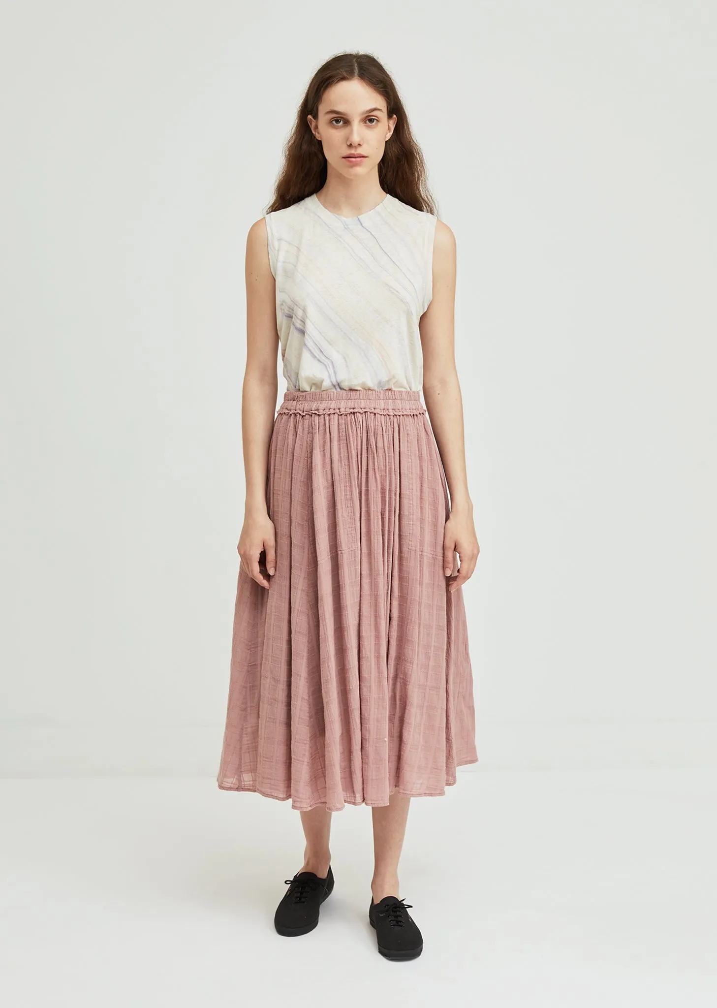 Marble Linen Muscle Tee