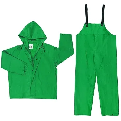 MCR Safety 3882X4 DOMINATOR- .42MM- PVC/NYLON/PVC- SUIT 2 PC GREEN