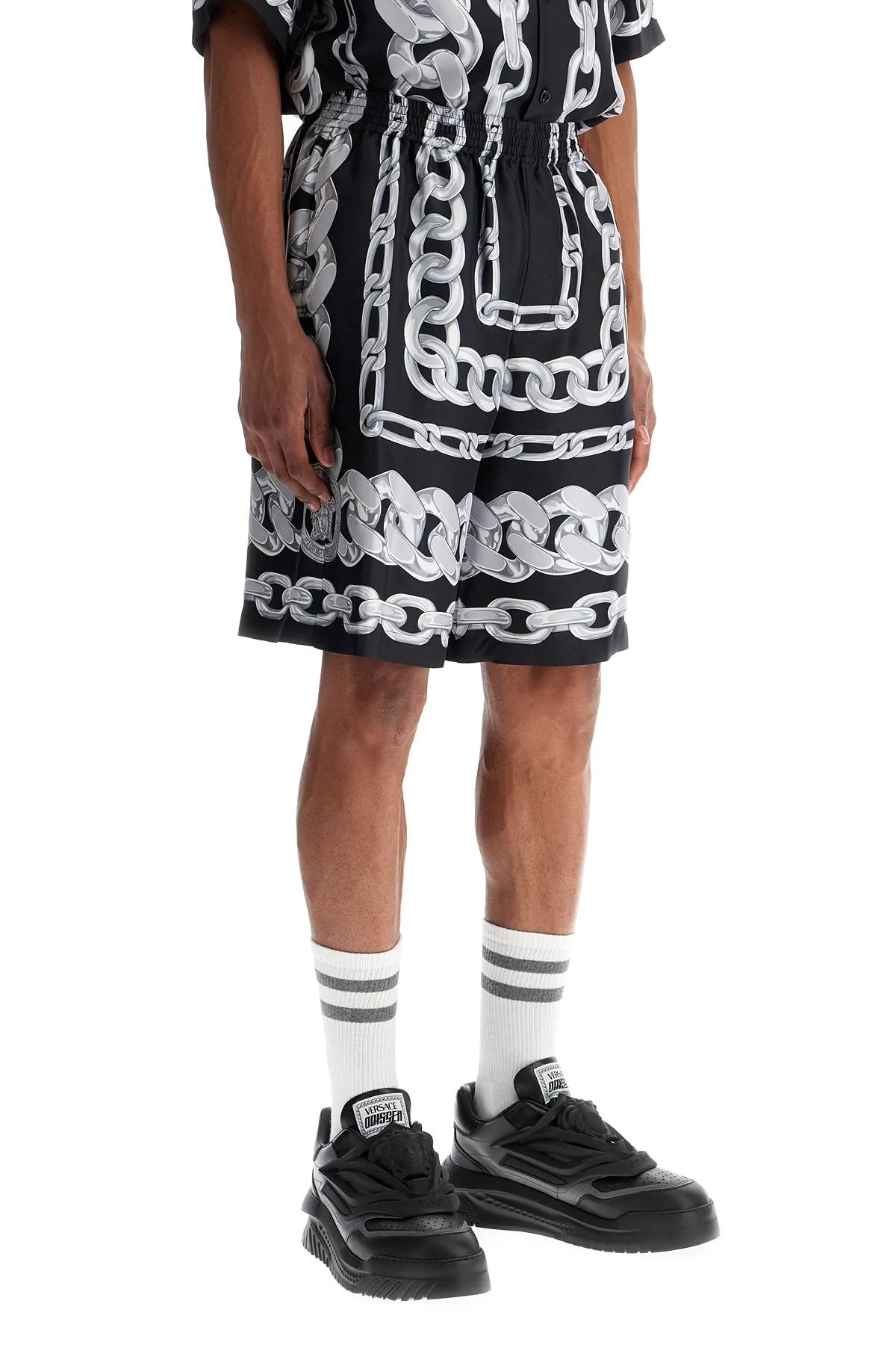Medusa Chains Silk Shorts
