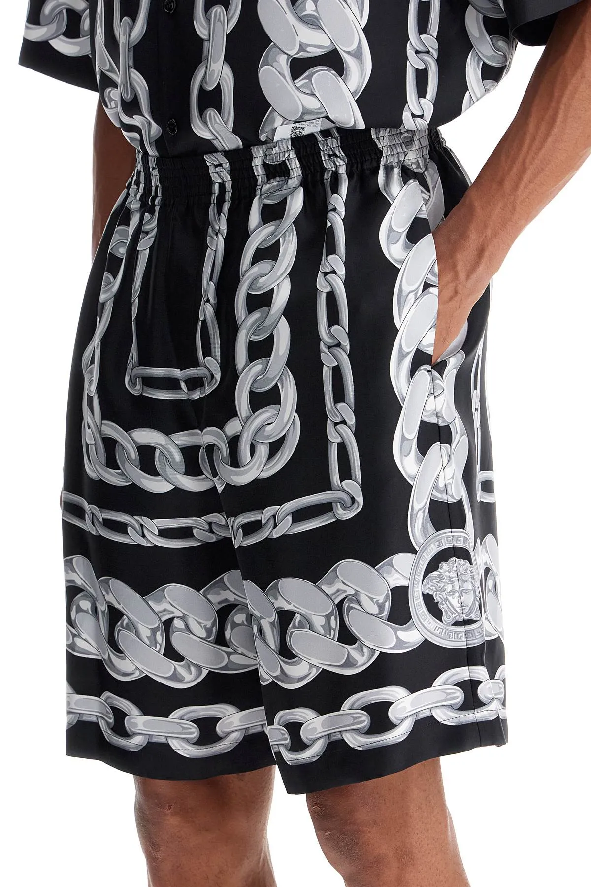 Medusa Chains Silk Shorts