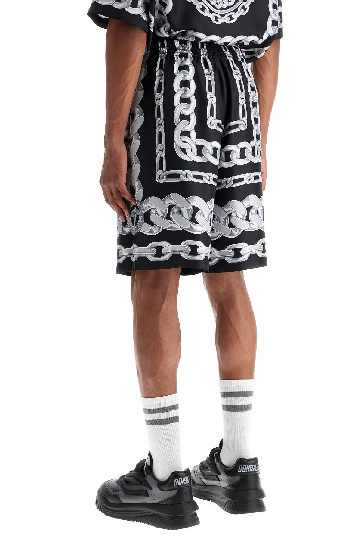 Medusa Chains Silk Shorts