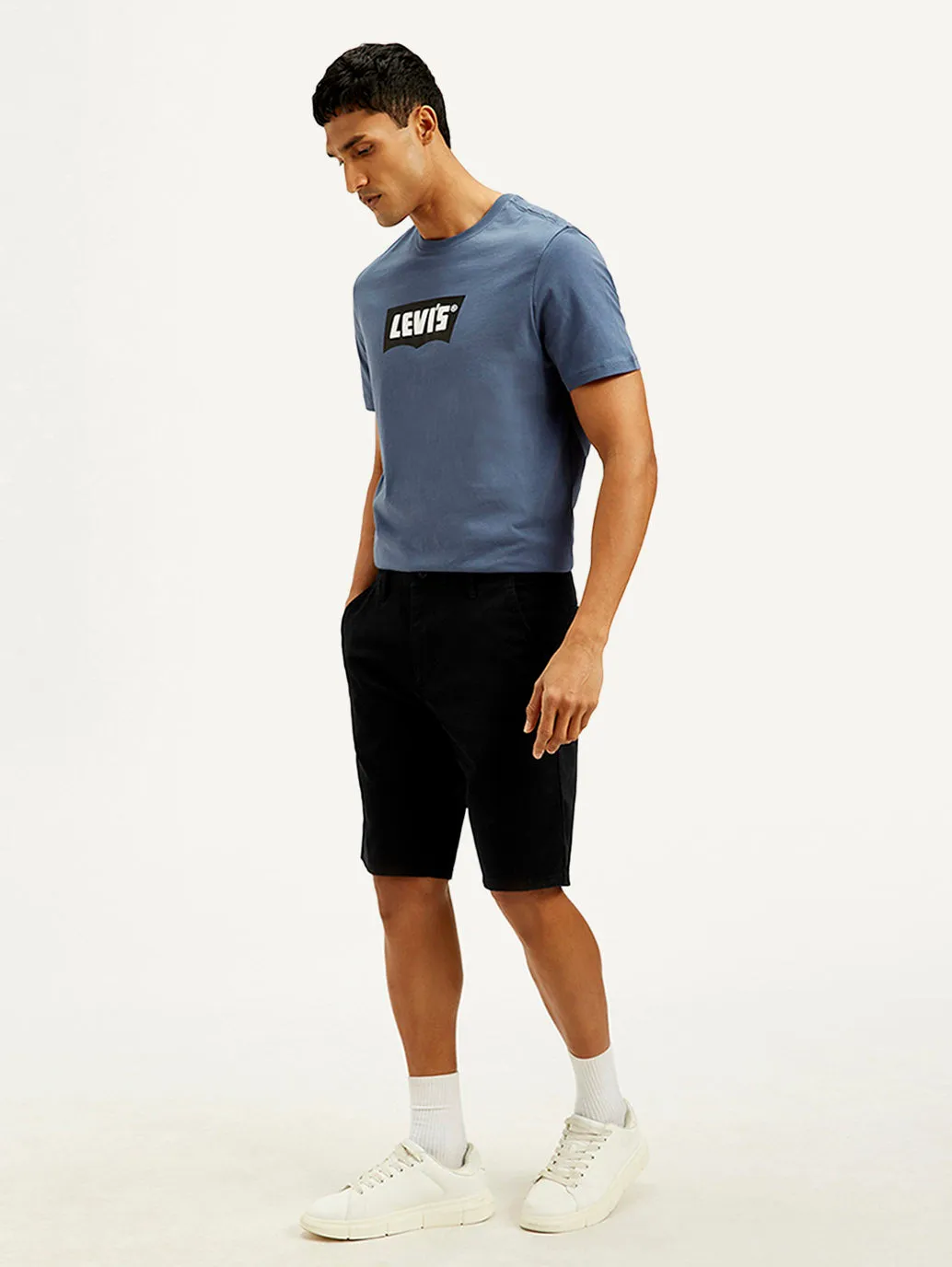 Men's Black Tapered Shorts