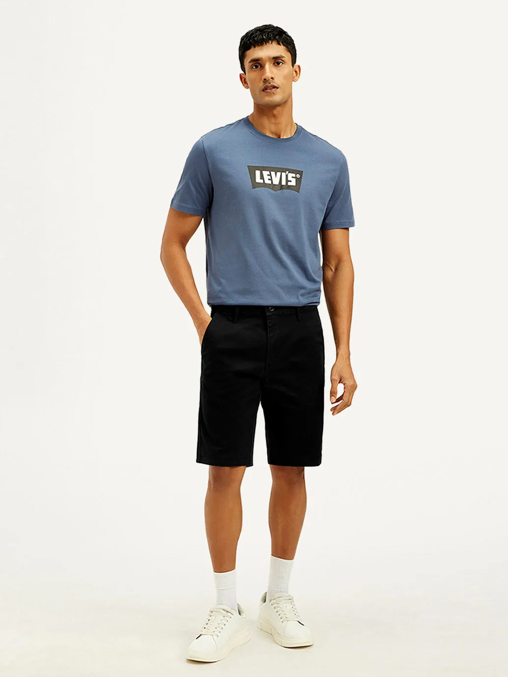 Men's Black Tapered Shorts