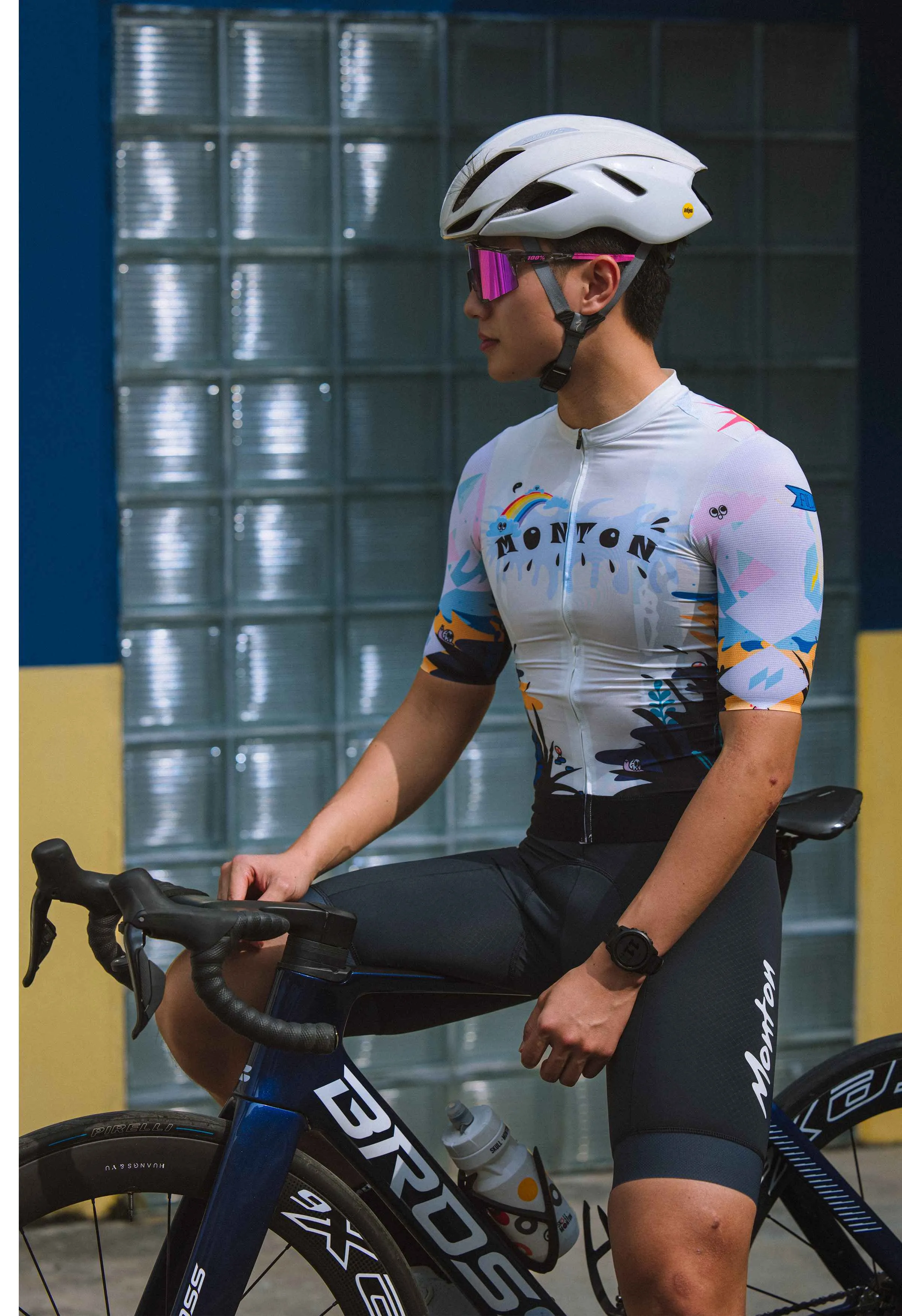 Men's Cycling Bib Shorts Ribon Dark Gray